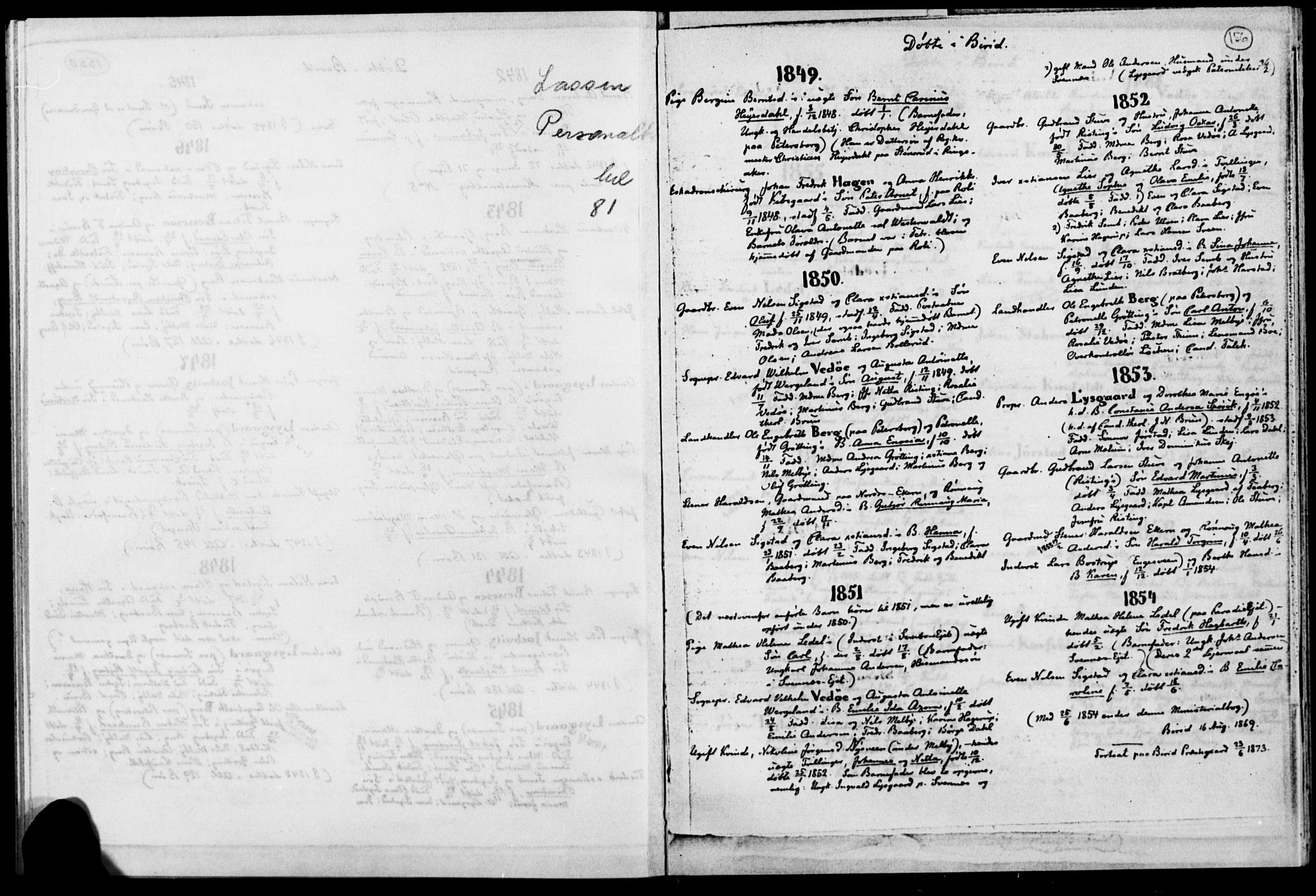 Lassens samlinger, RA/PA-0051/F/Fc: Parish register (official) no. L0081, 1730-1879, p. 156