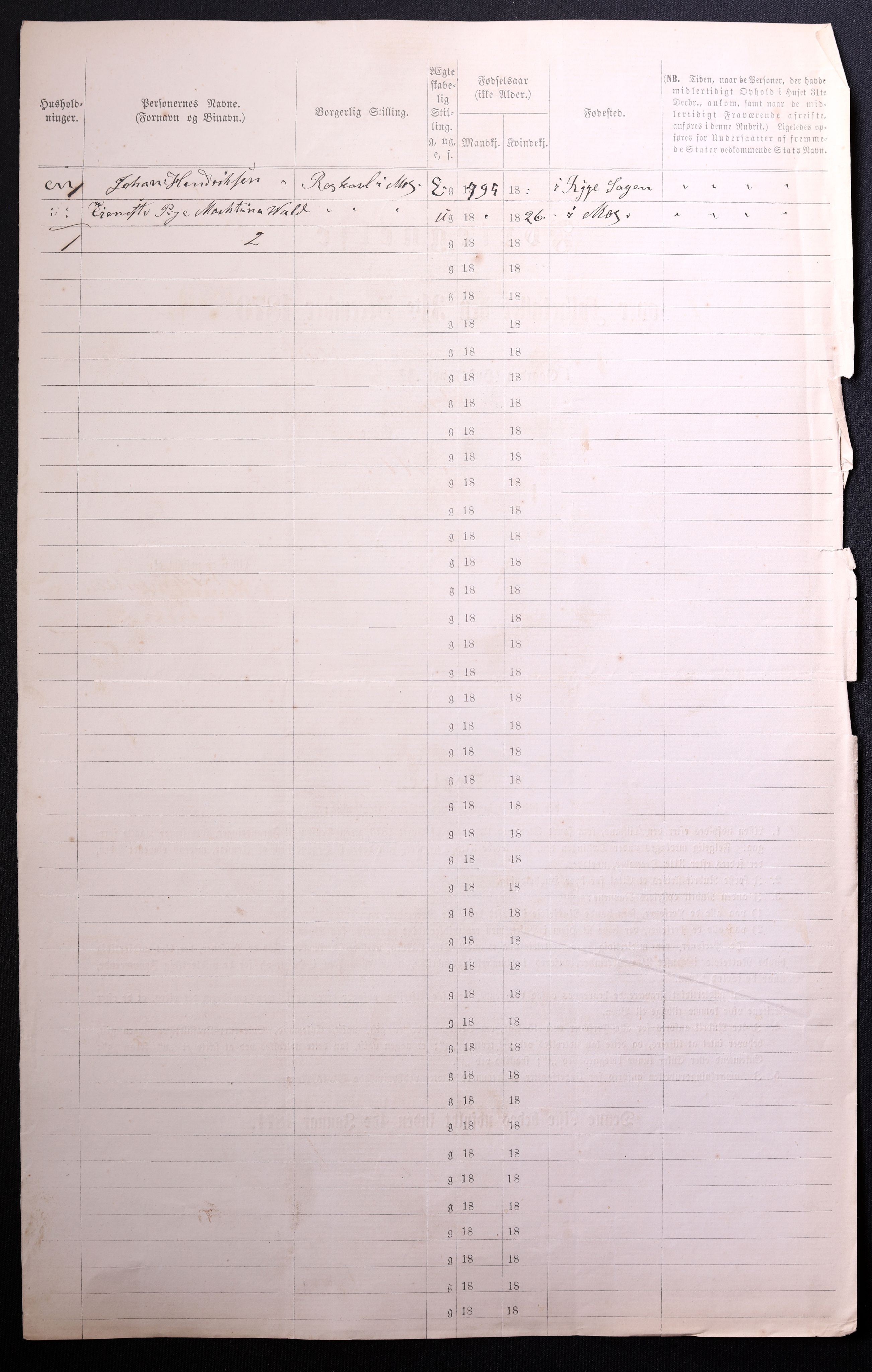 RA, 1870 census for 0104 Moss, 1870, p. 524