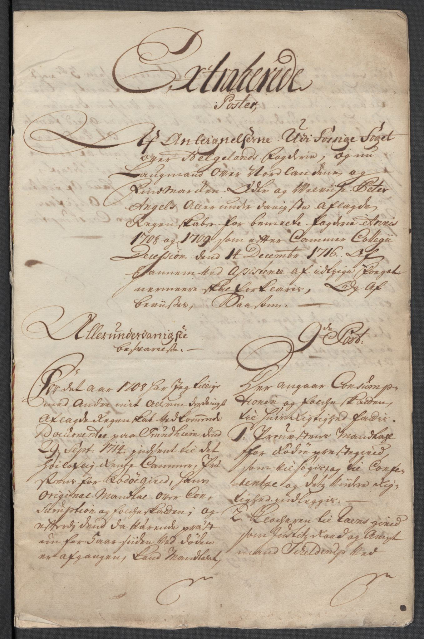 Rentekammeret inntil 1814, Reviderte regnskaper, Fogderegnskap, AV/RA-EA-4092/R65/L4510: Fogderegnskap Helgeland, 1708-1709, p. 338