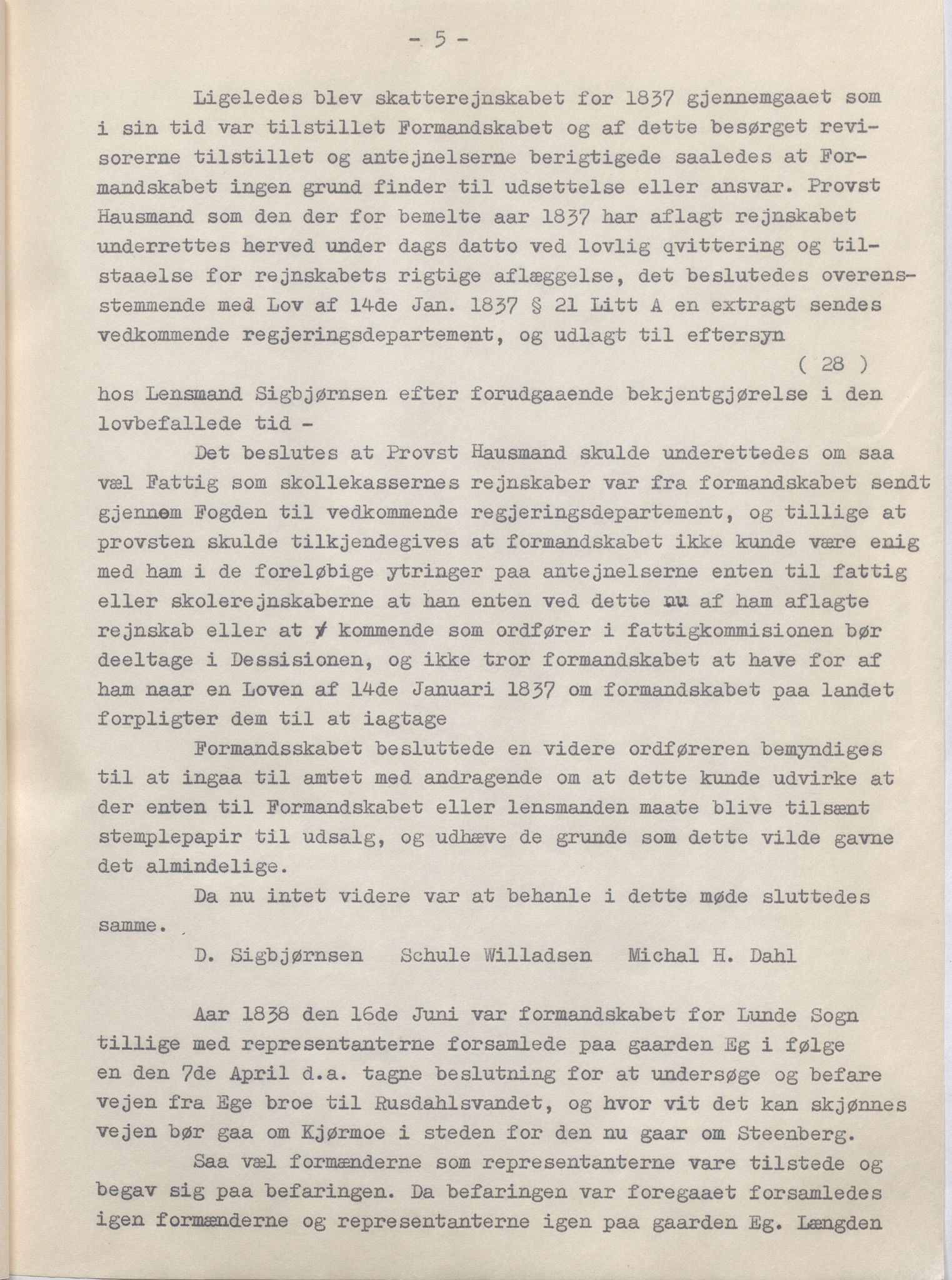 Lund kommune - Formannskapet/Formannskapskontoret, IKAR/K-101761/A/Aa/Aaa/L0002: Forhandlingsprotokoll, 1837-1865, p. 5