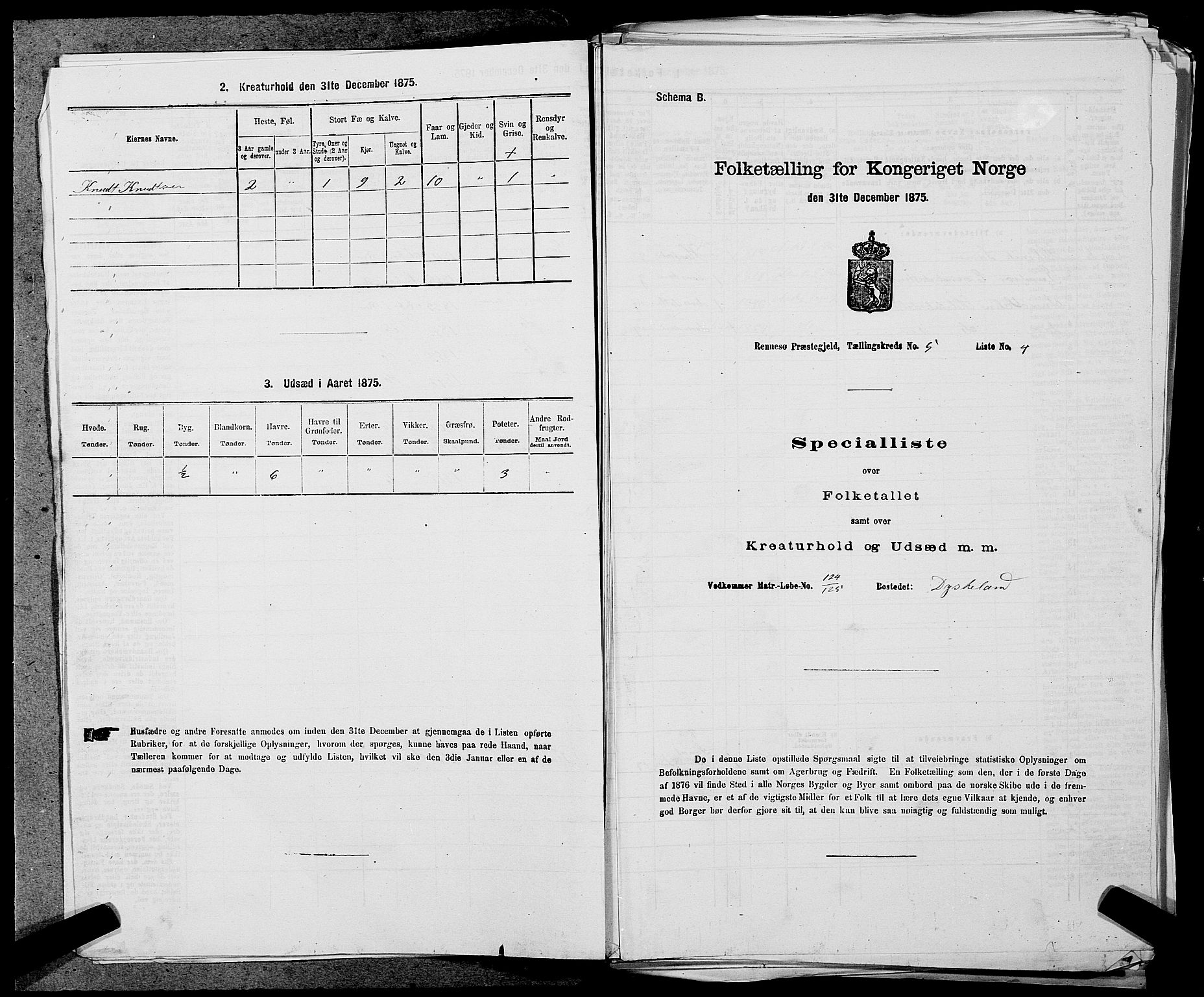 SAST, 1875 census for 1142P Rennesøy, 1875, p. 570