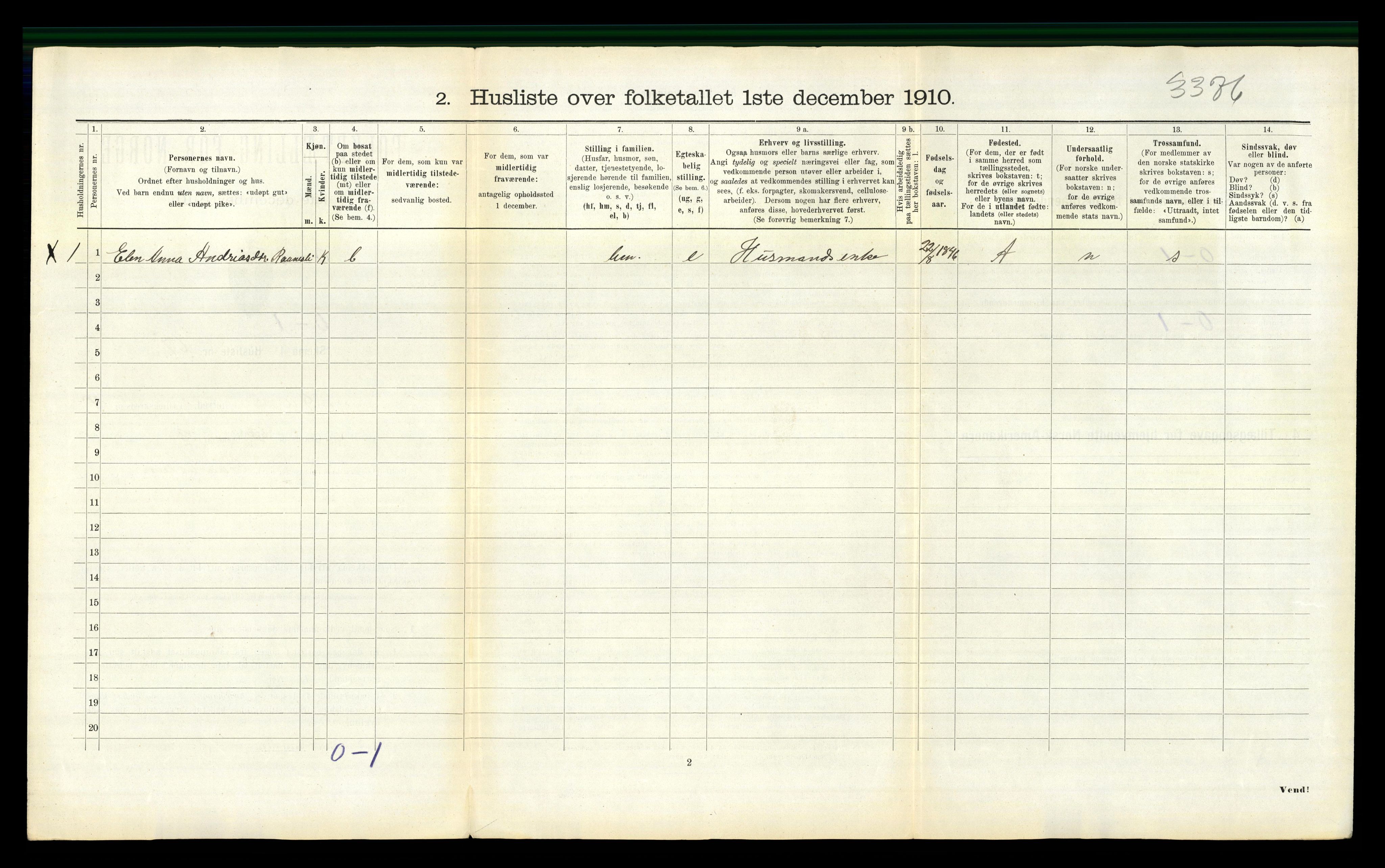 RA, 1910 census for Aa, 1910, p. 769