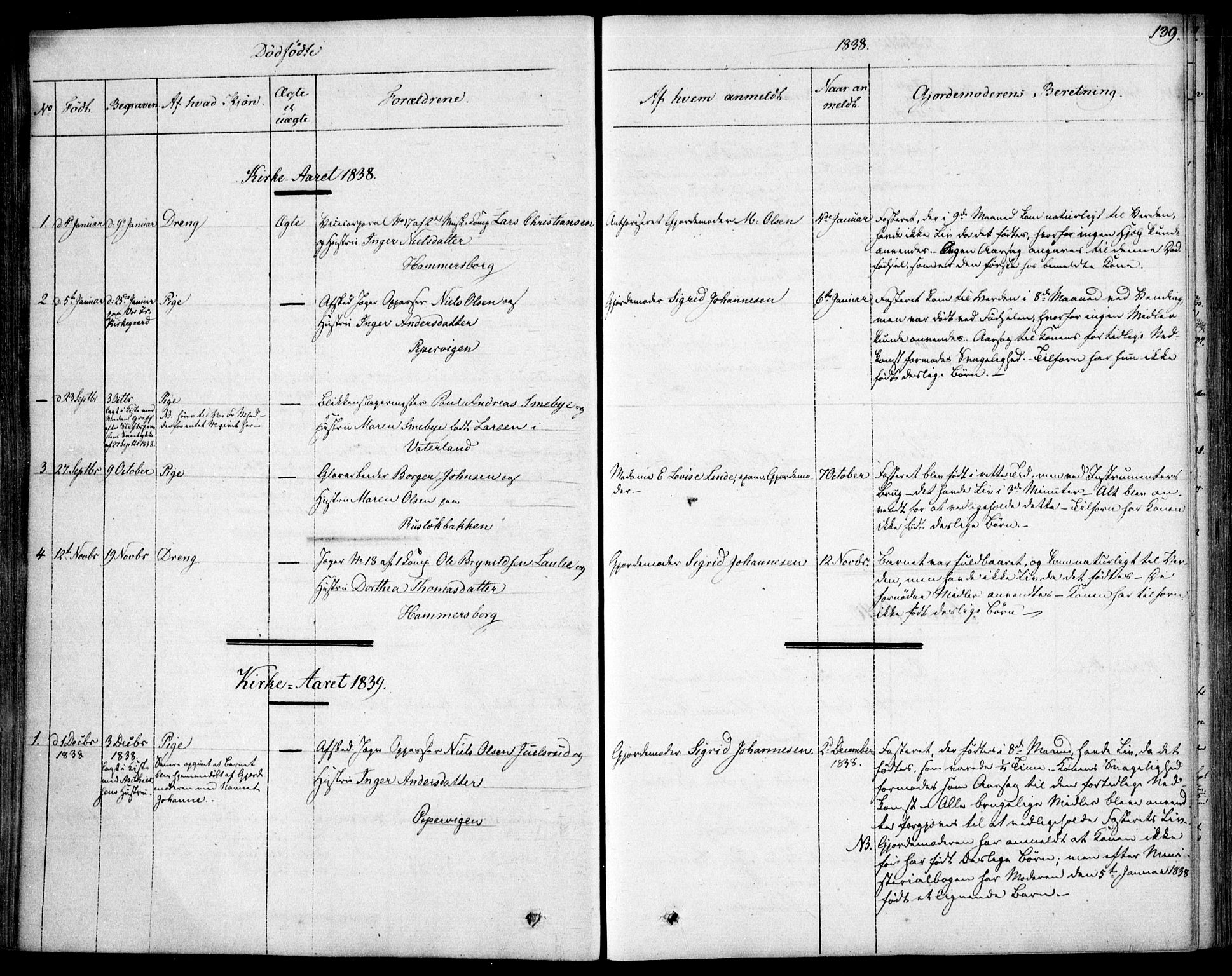 Garnisonsmenigheten Kirkebøker, SAO/A-10846/F/Fa/L0007: Parish register (official) no. 7, 1828-1881, p. 139