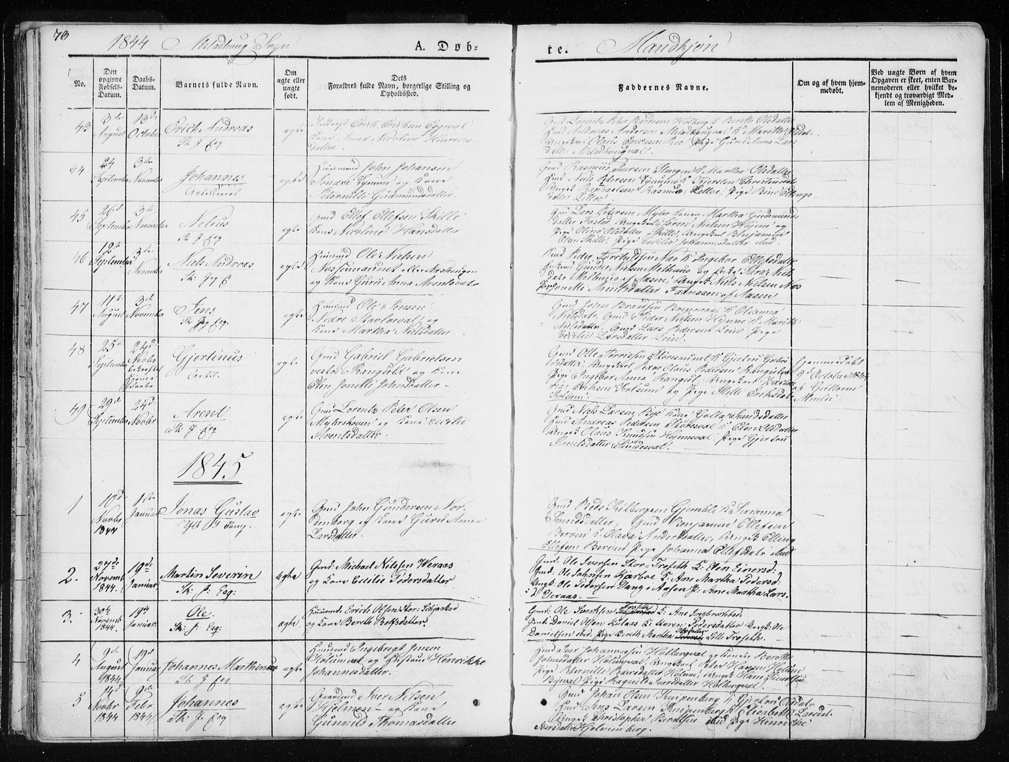 Ministerialprotokoller, klokkerbøker og fødselsregistre - Nord-Trøndelag, SAT/A-1458/717/L0154: Parish register (official) no. 717A06 /1, 1836-1849, p. 73