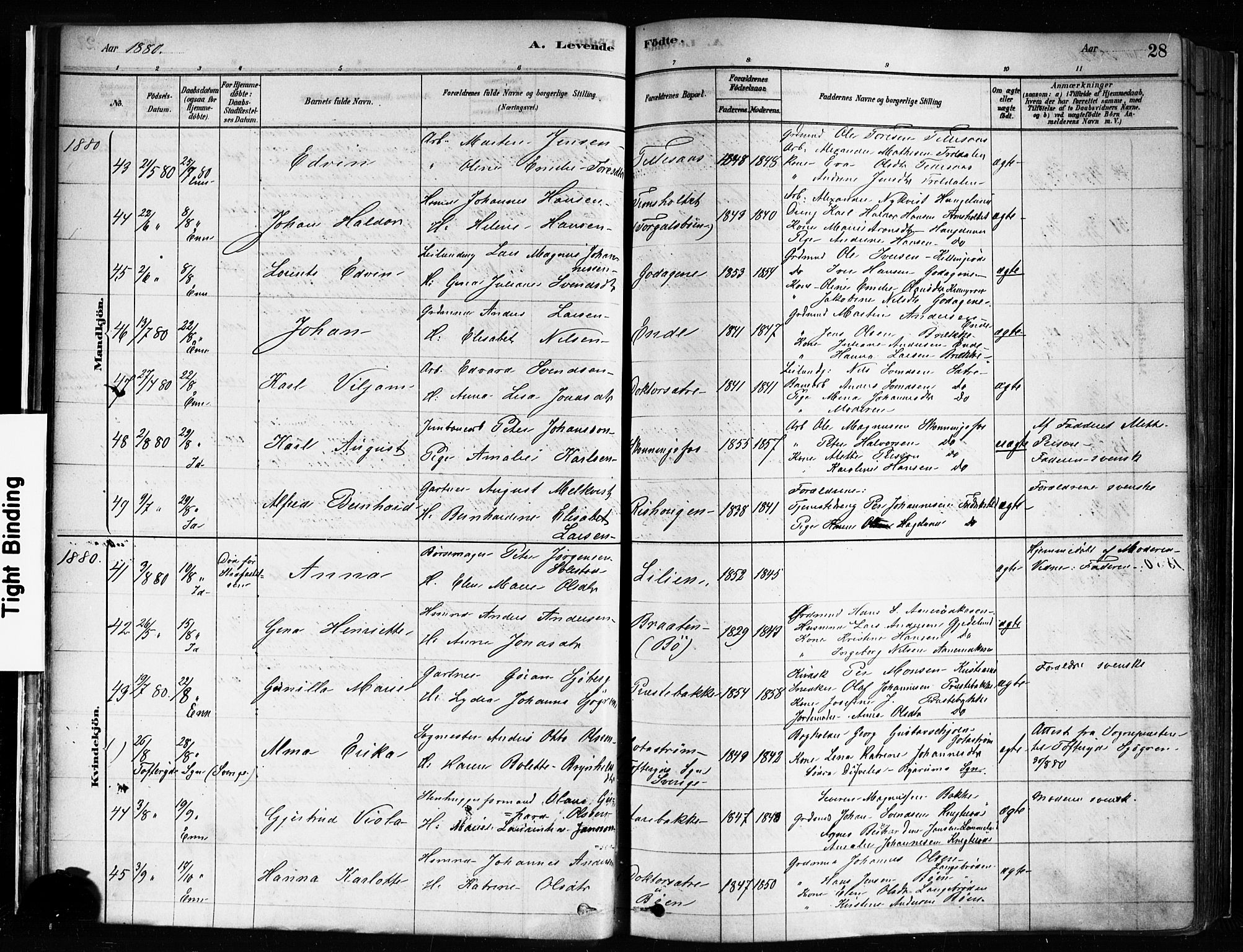 Idd prestekontor Kirkebøker, AV/SAO-A-10911/F/Fc/L0006a: Parish register (official) no. III 6A, 1878-1903, p. 28