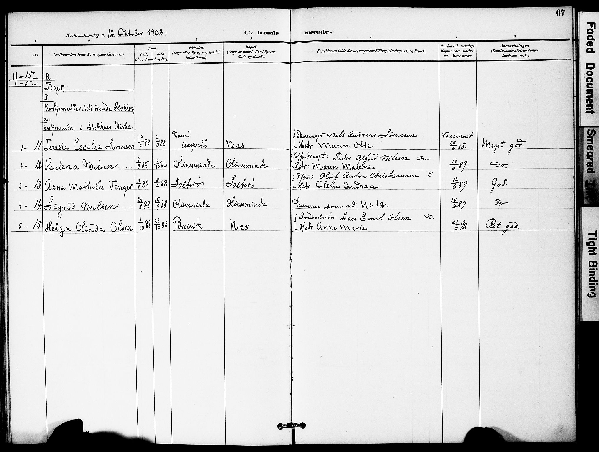 Austre Moland sokneprestkontor, SAK/1111-0001/F/Fa/Fab/L0002: Parish register (official) no. A 2, 1894-1919, p. 68