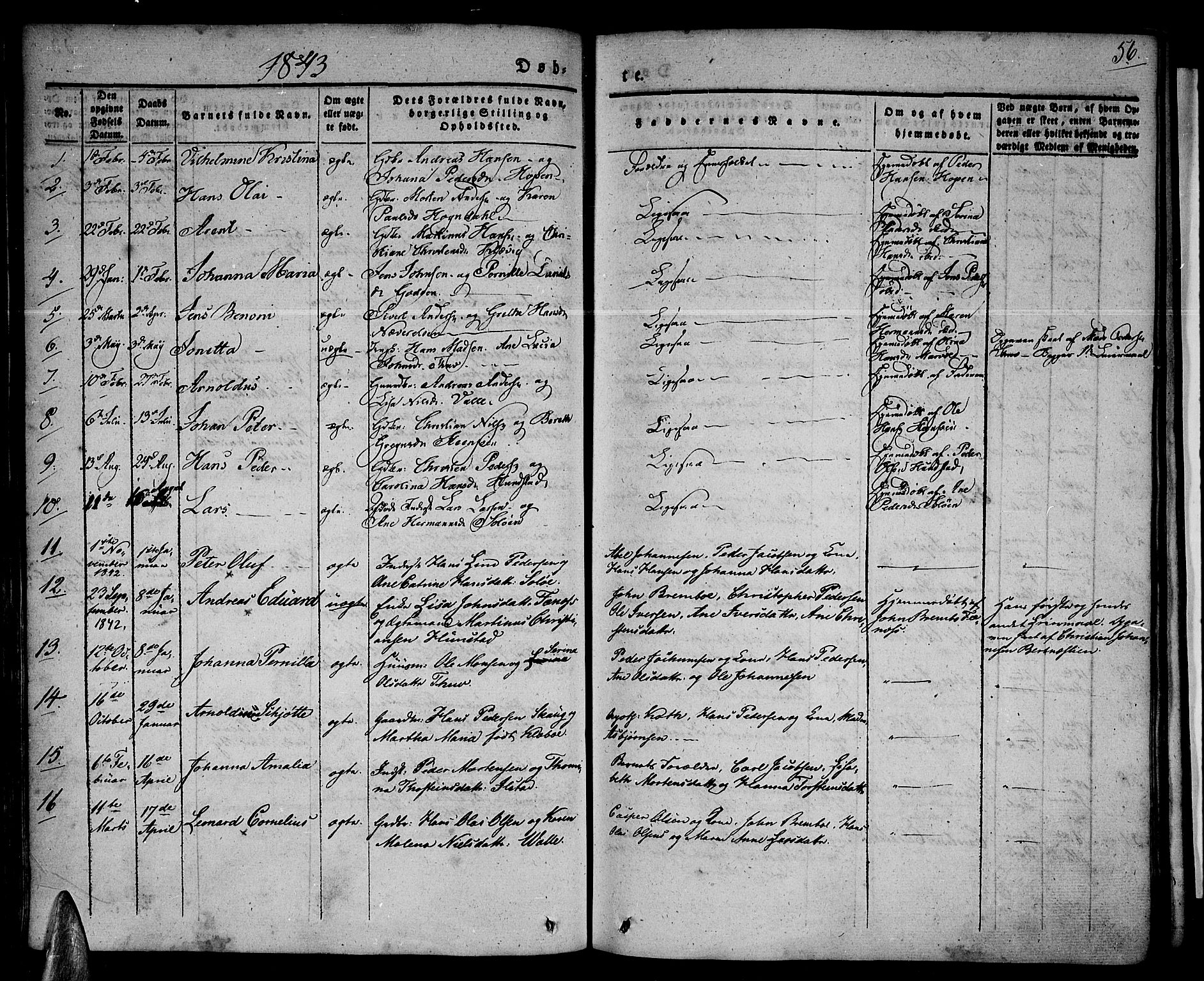 Ministerialprotokoller, klokkerbøker og fødselsregistre - Nordland, SAT/A-1459/801/L0006: Parish register (official) no. 801A06, 1834-1845, p. 56
