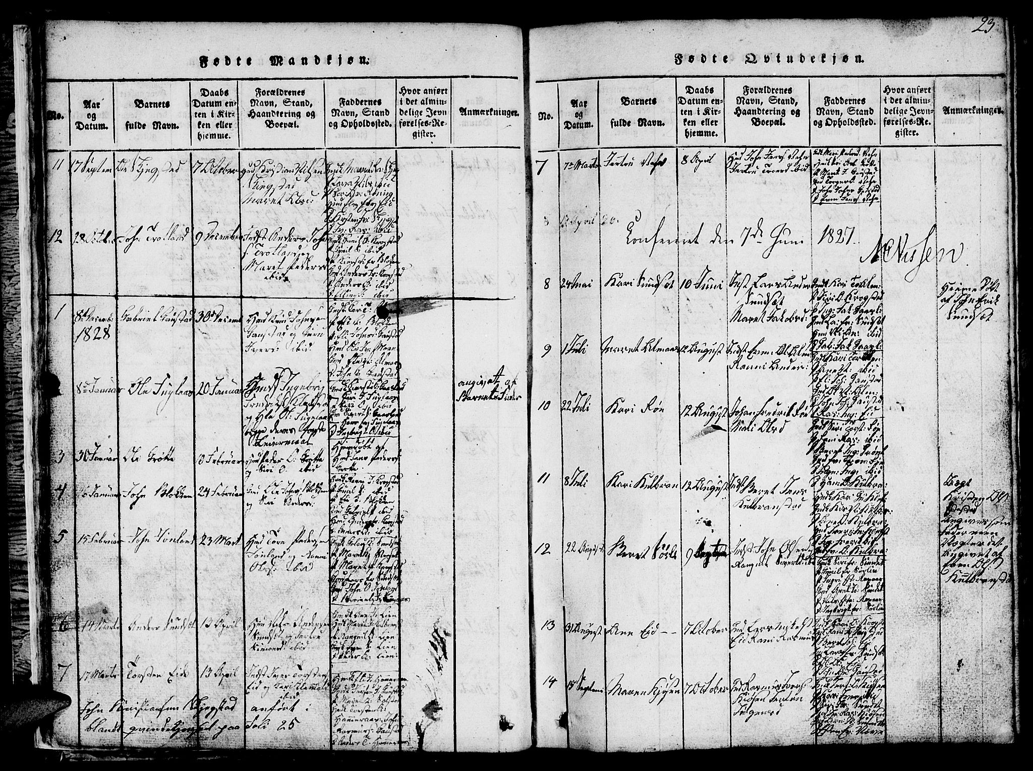 Ministerialprotokoller, klokkerbøker og fødselsregistre - Sør-Trøndelag, SAT/A-1456/694/L1130: Parish register (copy) no. 694C02, 1816-1857, p. 23