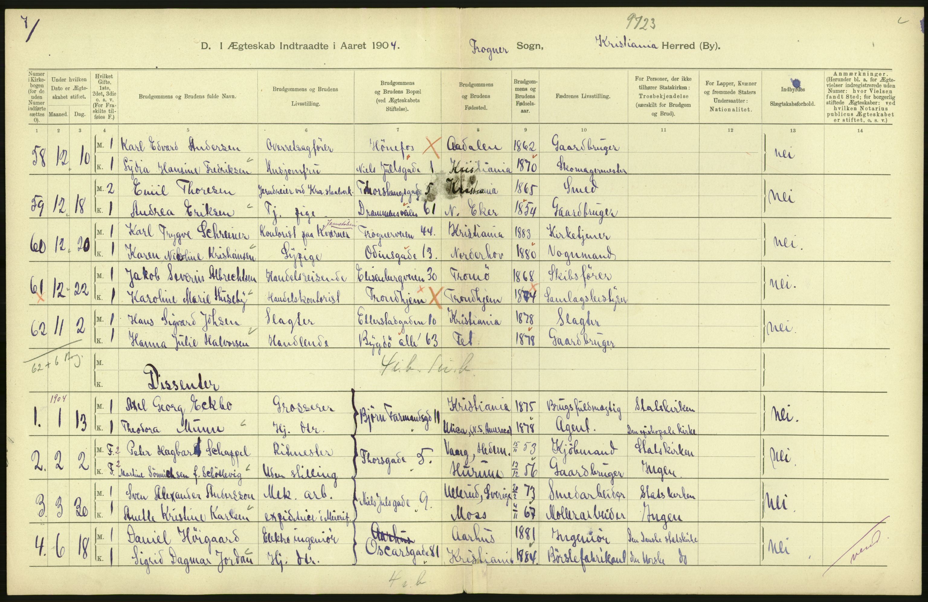 Statistisk sentralbyrå, Sosiodemografiske emner, Befolkning, AV/RA-S-2228/D/Df/Dfa/Dfab/L0004: Kristiania: Gifte, døde, 1904, p. 220