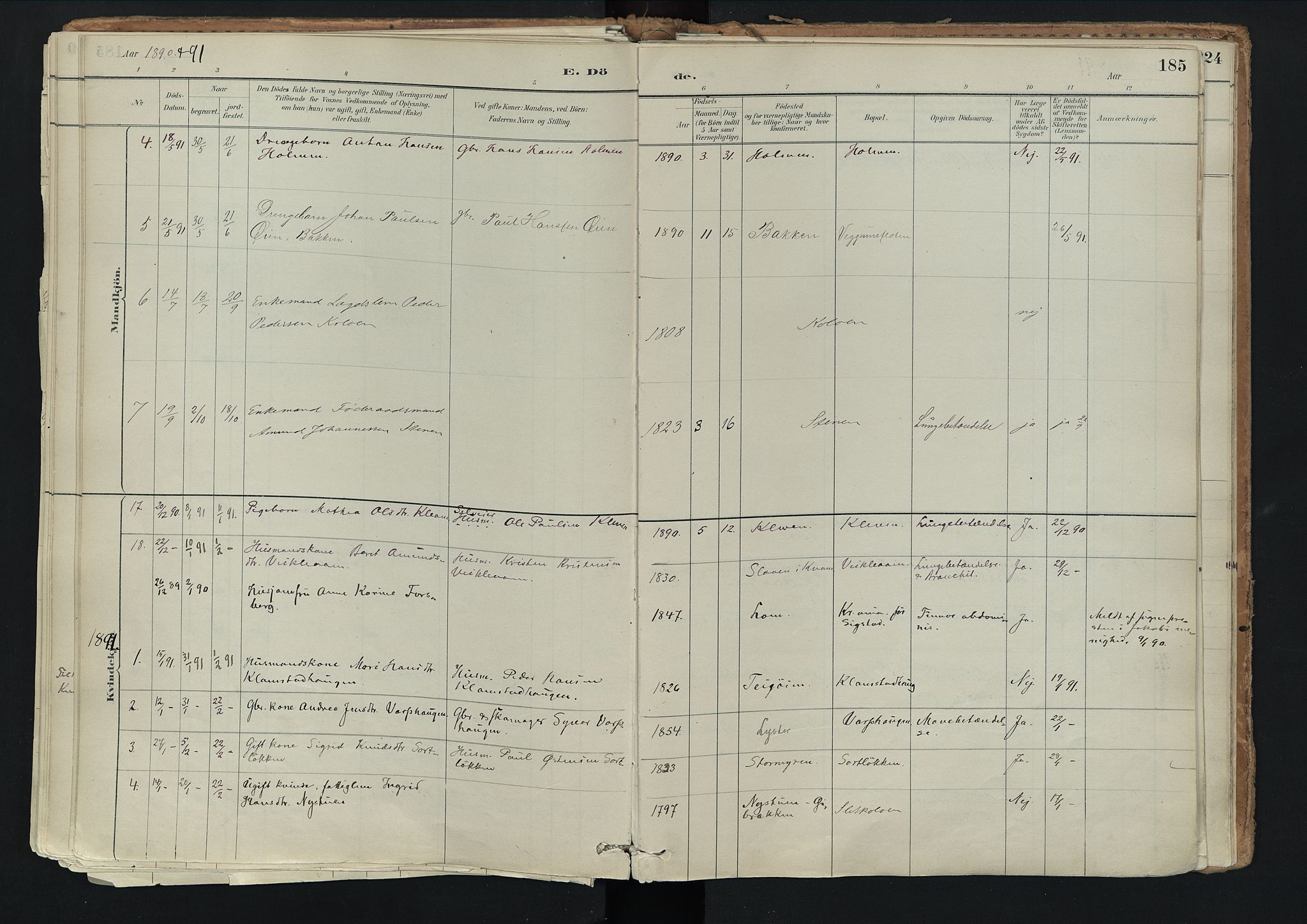 Nord-Fron prestekontor, SAH/PREST-080/H/Ha/Haa/L0003: Parish register (official) no. 3, 1884-1914, p. 185