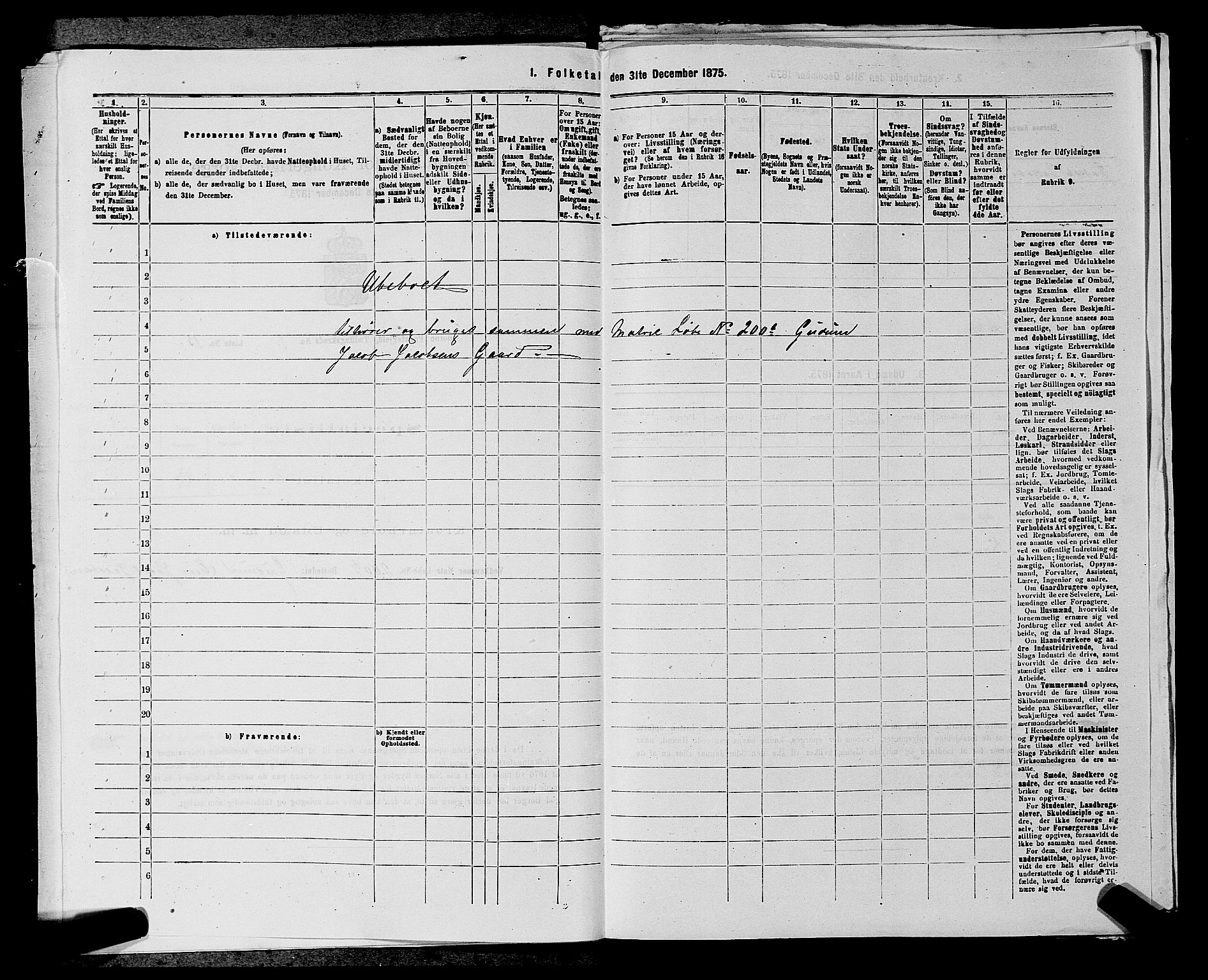 SAKO, 1875 census for 0715P Botne, 1875, p. 716