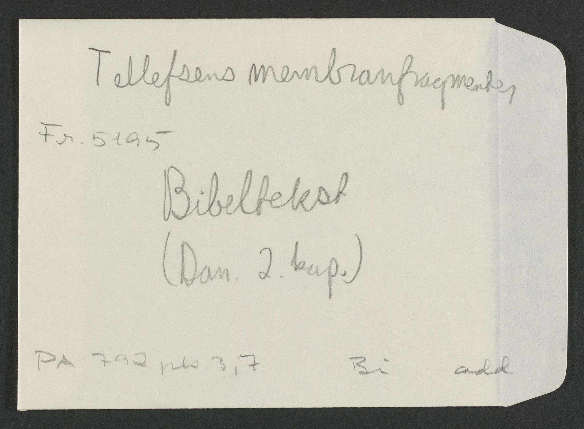 Tellefsen, Johan Christian, AV/RA-PA-0792/Fc/L0003: Membranfragmenter, 1100-1536, p. 51