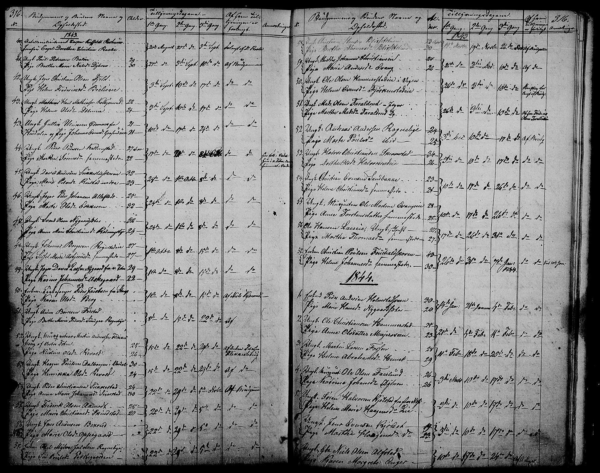 Østre Toten prestekontor, SAH/PREST-104/H/Ha/Hab/L0002: Parish register (copy) no. 2, 1840-1847, p. 316