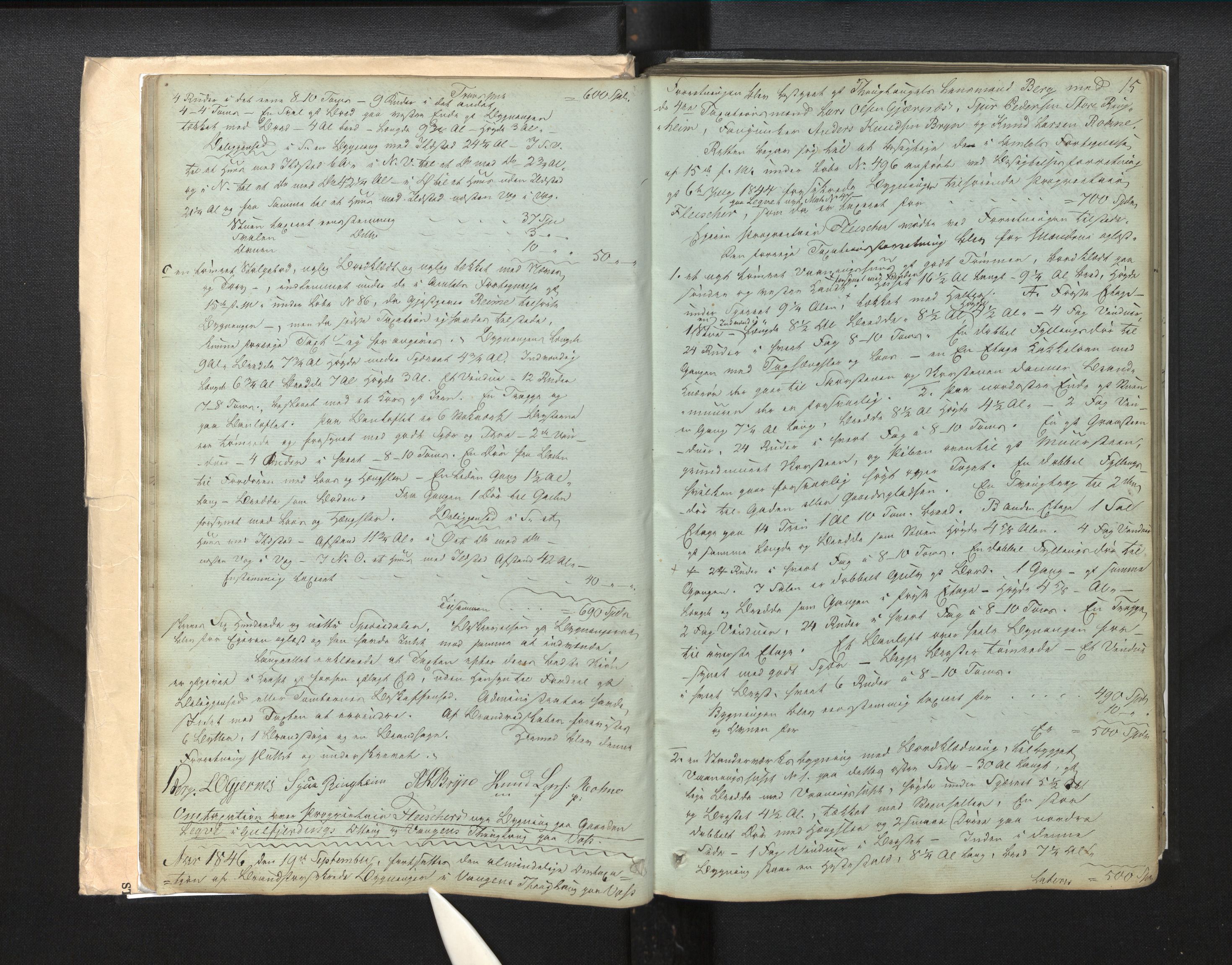 Lensmannen i Voss, AV/SAB-A-35801/0012/L0001: Branntakstprotokoll, 1846-1890, p. 14b-15a