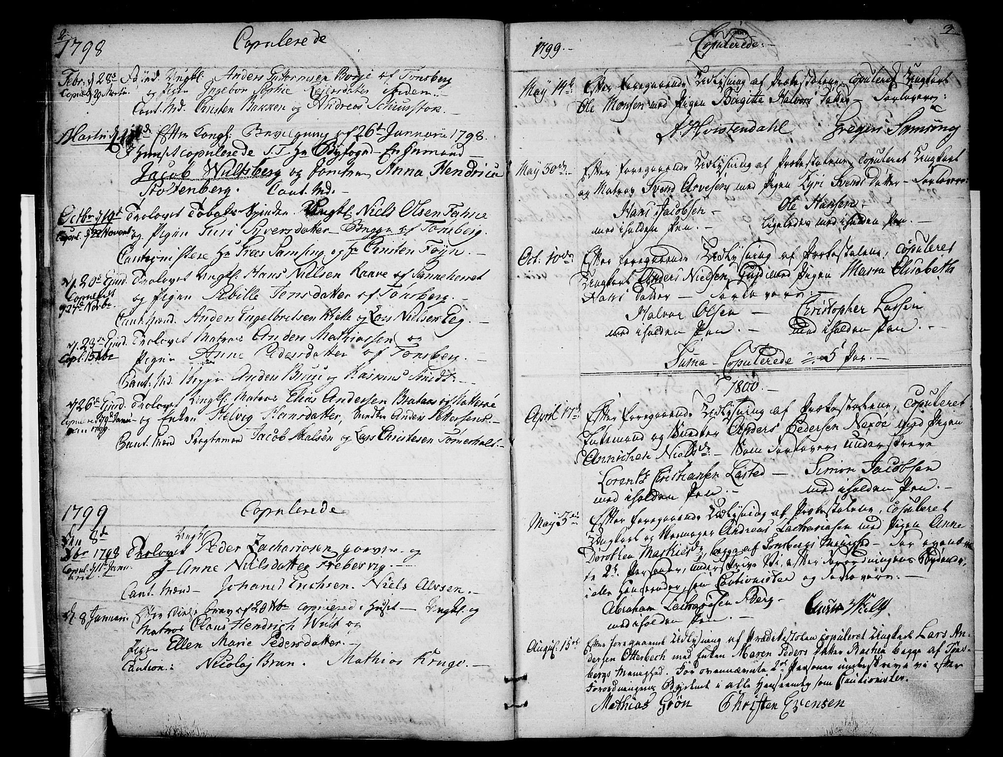 Tønsberg kirkebøker, SAKO/A-330/F/Fb/L0002: Parish register (official) no. II 2, 1797-1809, p. 2-3