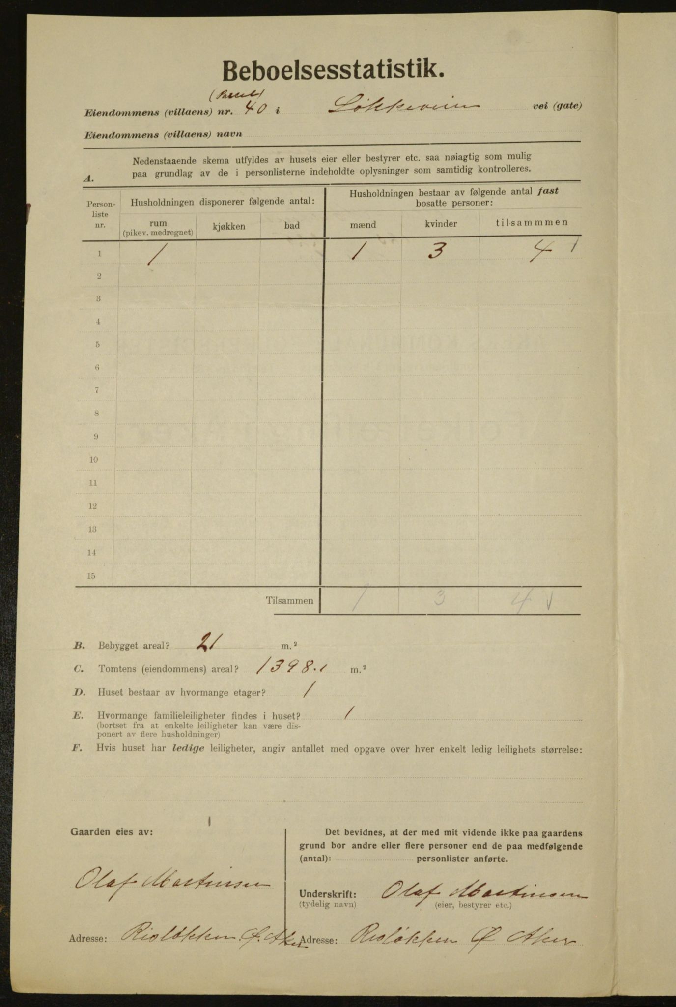 , Municipal Census 1923 for Aker, 1923, p. 35607