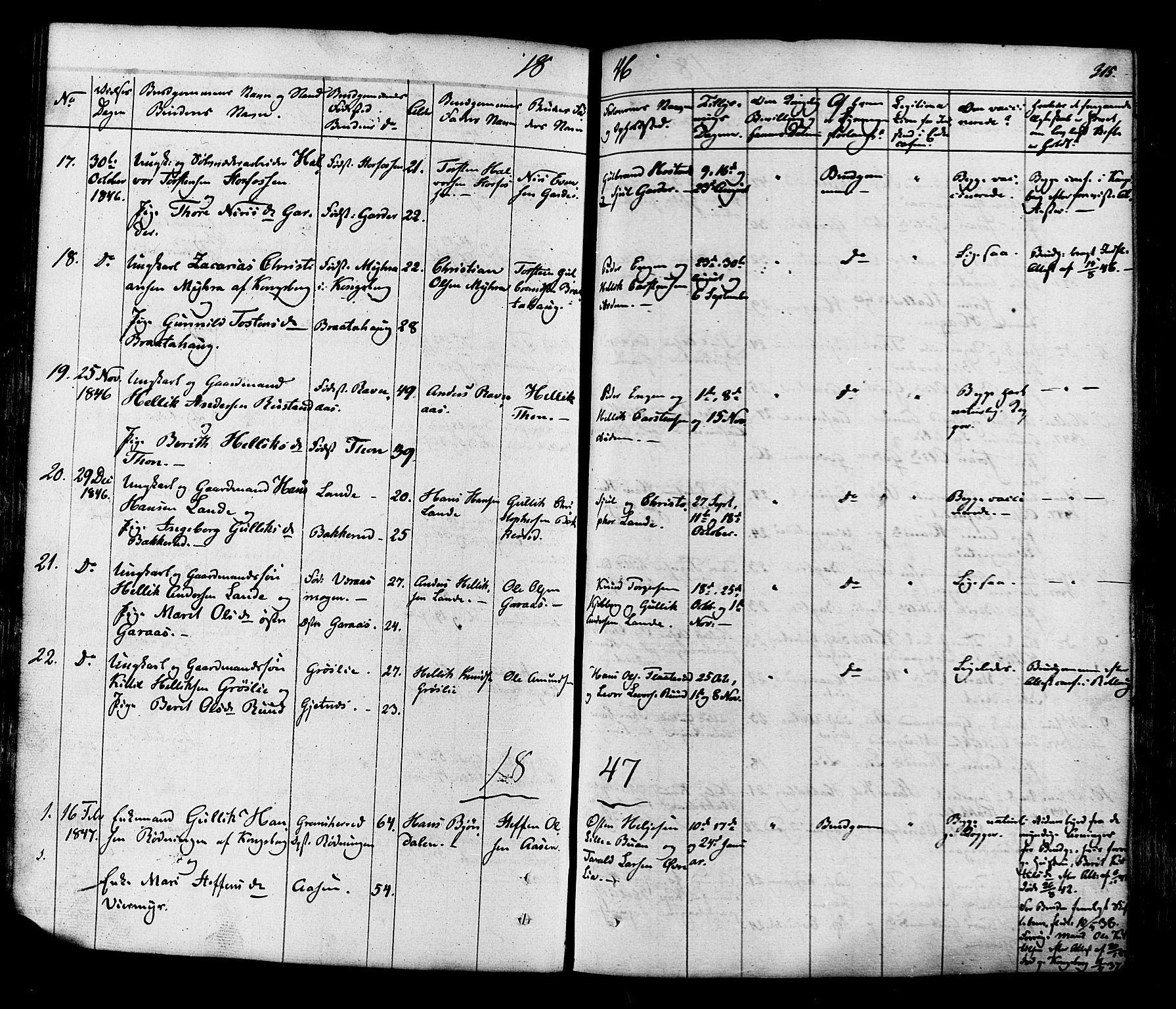 Flesberg kirkebøker, SAKO/A-18/F/Fa/L0006: Parish register (official) no. I 6, 1834-1860, p. 315