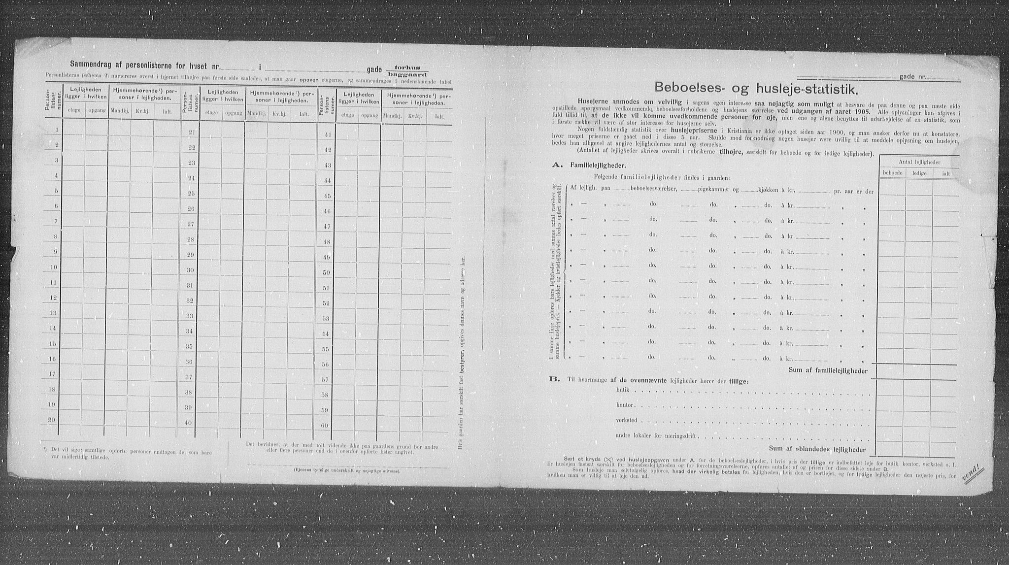 OBA, Municipal Census 1905 for Kristiania, 1905, p. 24525