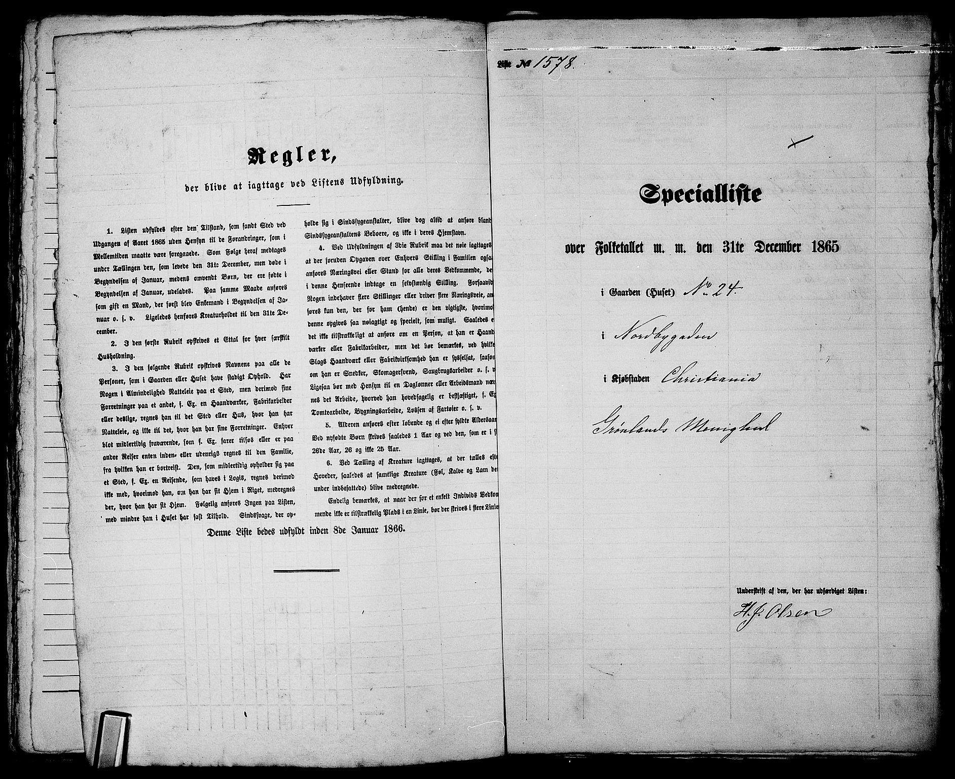 RA, 1865 census for Kristiania, 1865, p. 3583