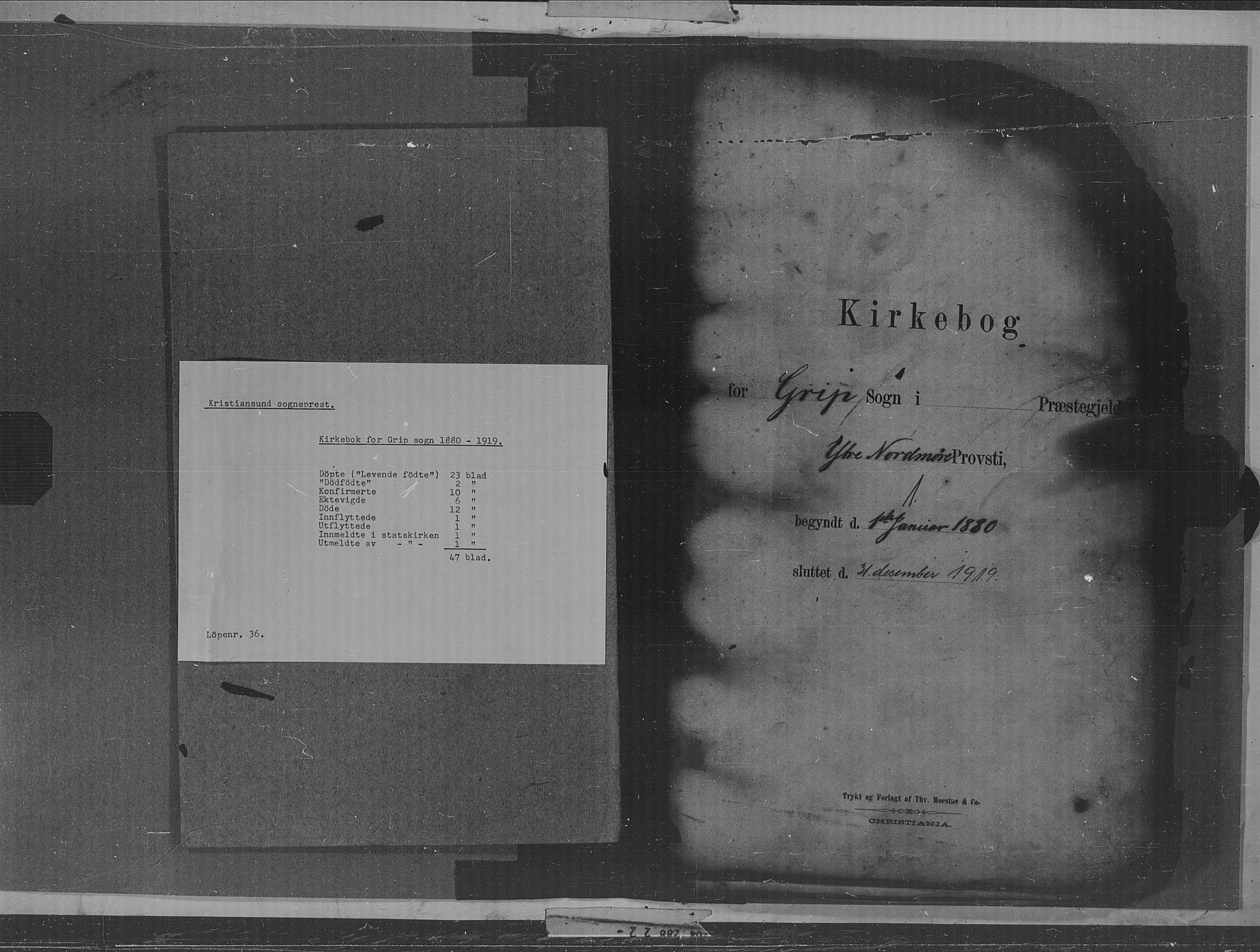 Kristiansund sokneprestkontor, SAT/A-1068/1/I/I1: Parish register (official) no. 36, 1880-1919, p. 1
