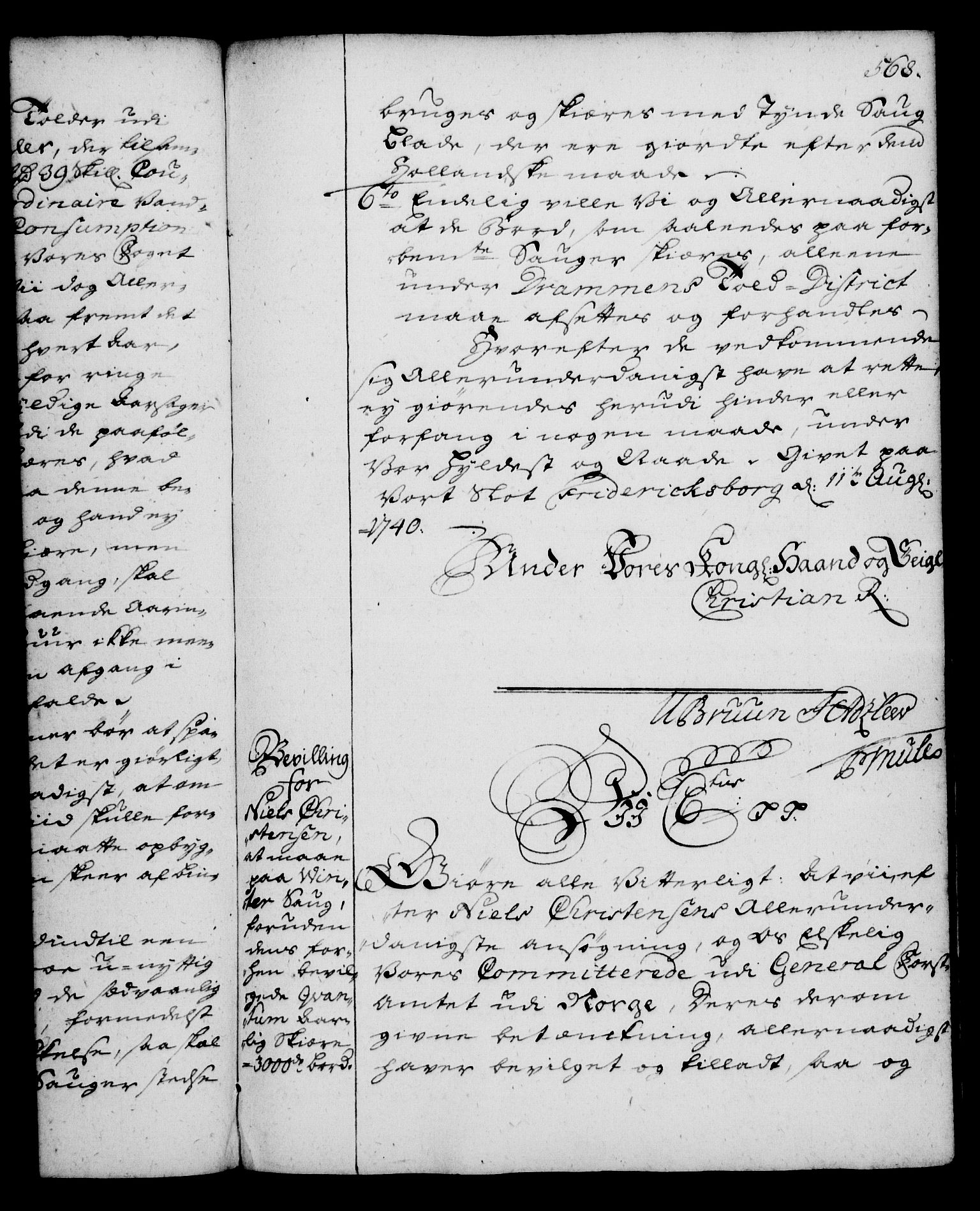 Rentekammeret, Kammerkanselliet, AV/RA-EA-3111/G/Gg/Gga/L0004: Norsk ekspedisjonsprotokoll med register (merket RK 53.4), 1734-1741, p. 568