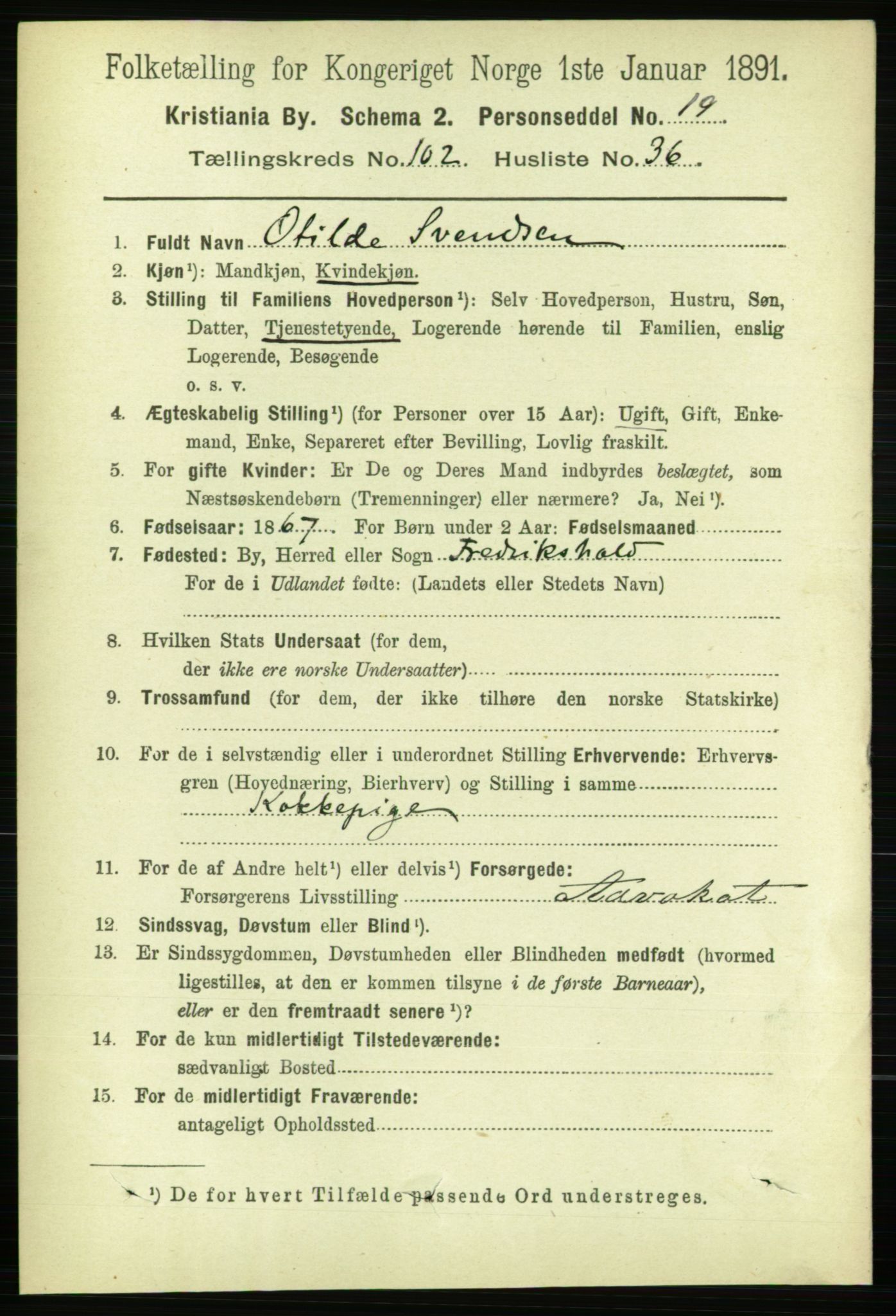 RA, 1891 census for 0301 Kristiania, 1891, p. 51306