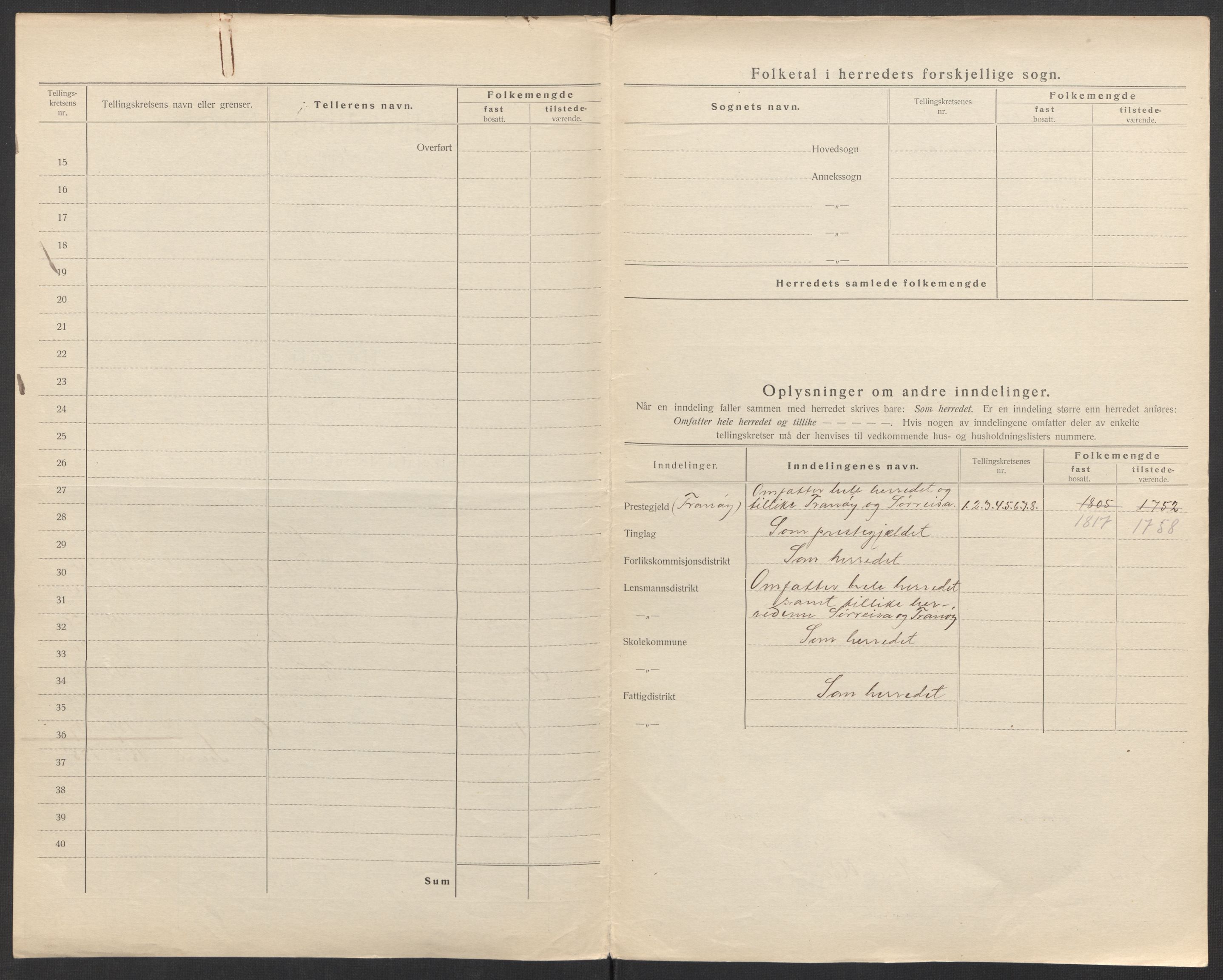 SATØ, 1920 census for Dyrøy, 1920, p. 5