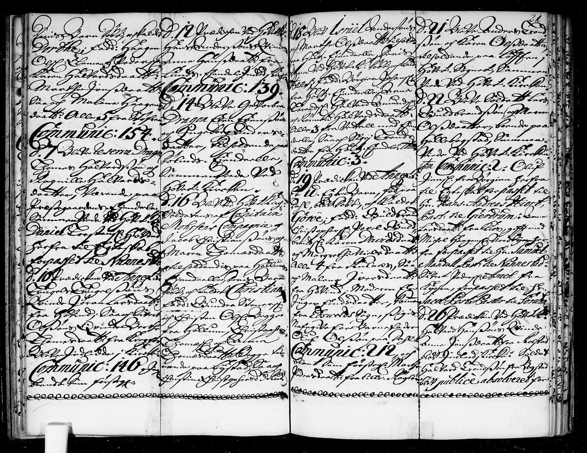 Ullensaker prestekontor Kirkebøker, SAO/A-10236a/F/Fa/L0004: Parish register (official) no. I 4, 1721-1723, p. 21