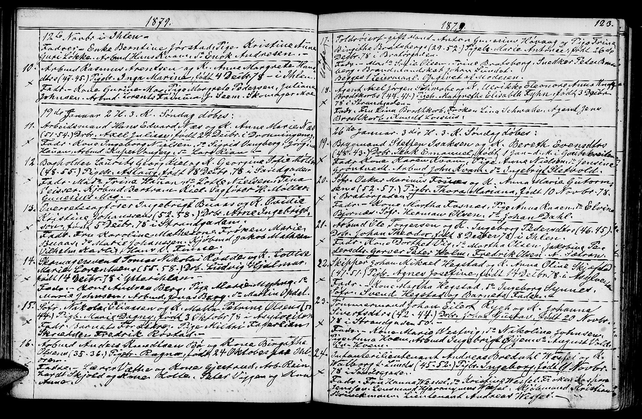 Ministerialprotokoller, klokkerbøker og fødselsregistre - Sør-Trøndelag, SAT/A-1456/602/L0142: Parish register (copy) no. 602C10, 1872-1894, p. 123