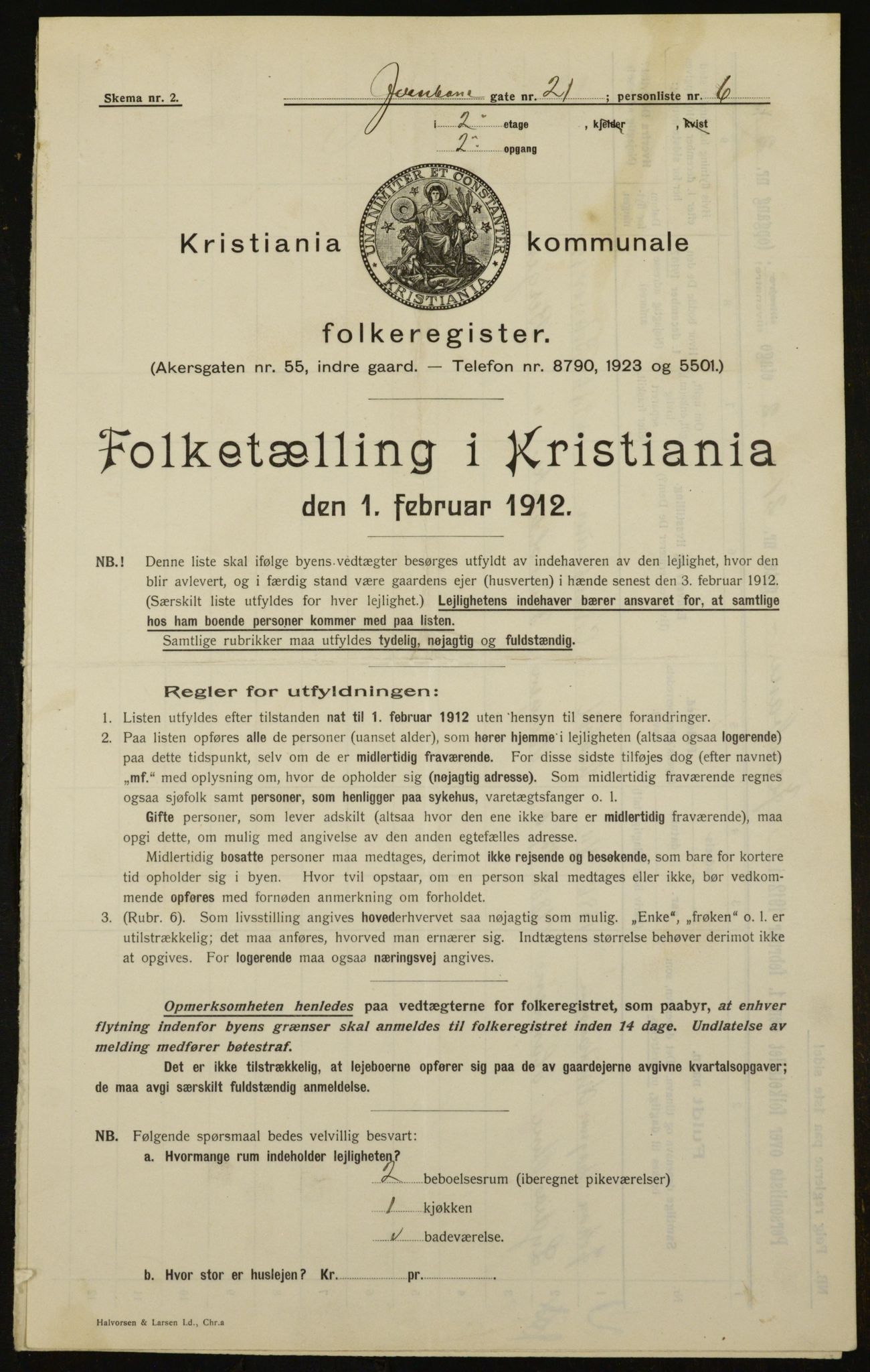 OBA, Municipal Census 1912 for Kristiania, 1912, p. 47220