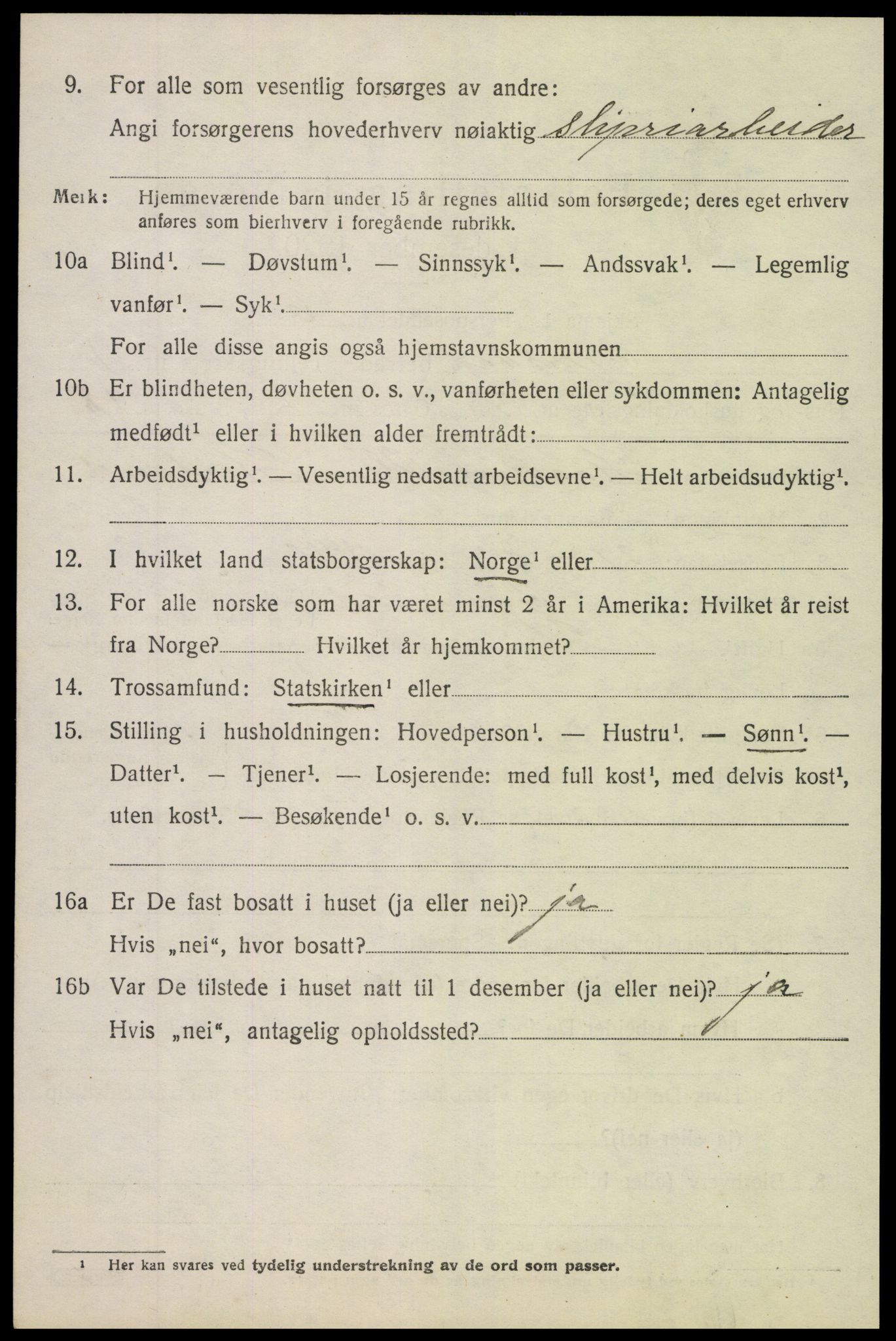 SAK, 1920 census for Gjerstad, 1920, p. 1438