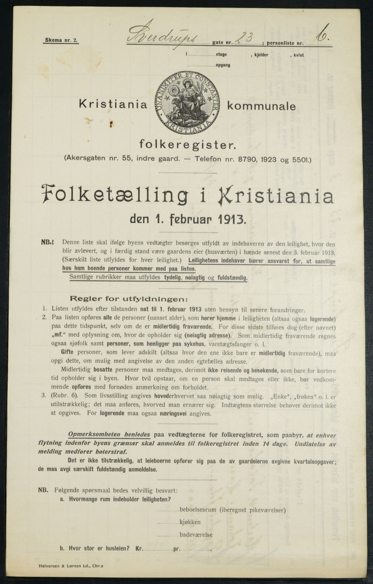 OBA, Municipal Census 1913 for Kristiania, 1913, p. 105802