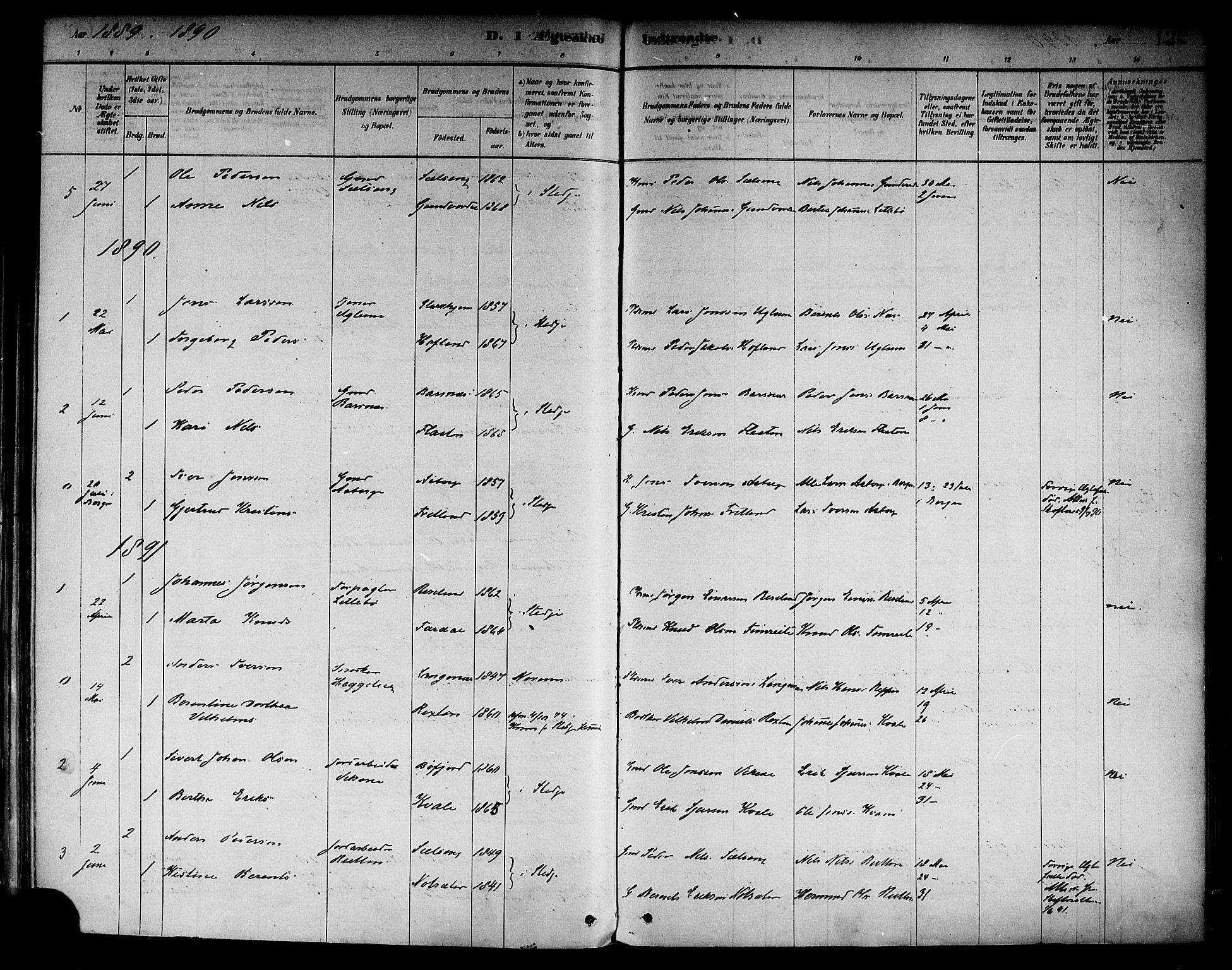 Sogndal sokneprestembete, SAB/A-81301/H/Haa/Haab/L0001: Parish register (official) no. B 1, 1878-1899, p. 122