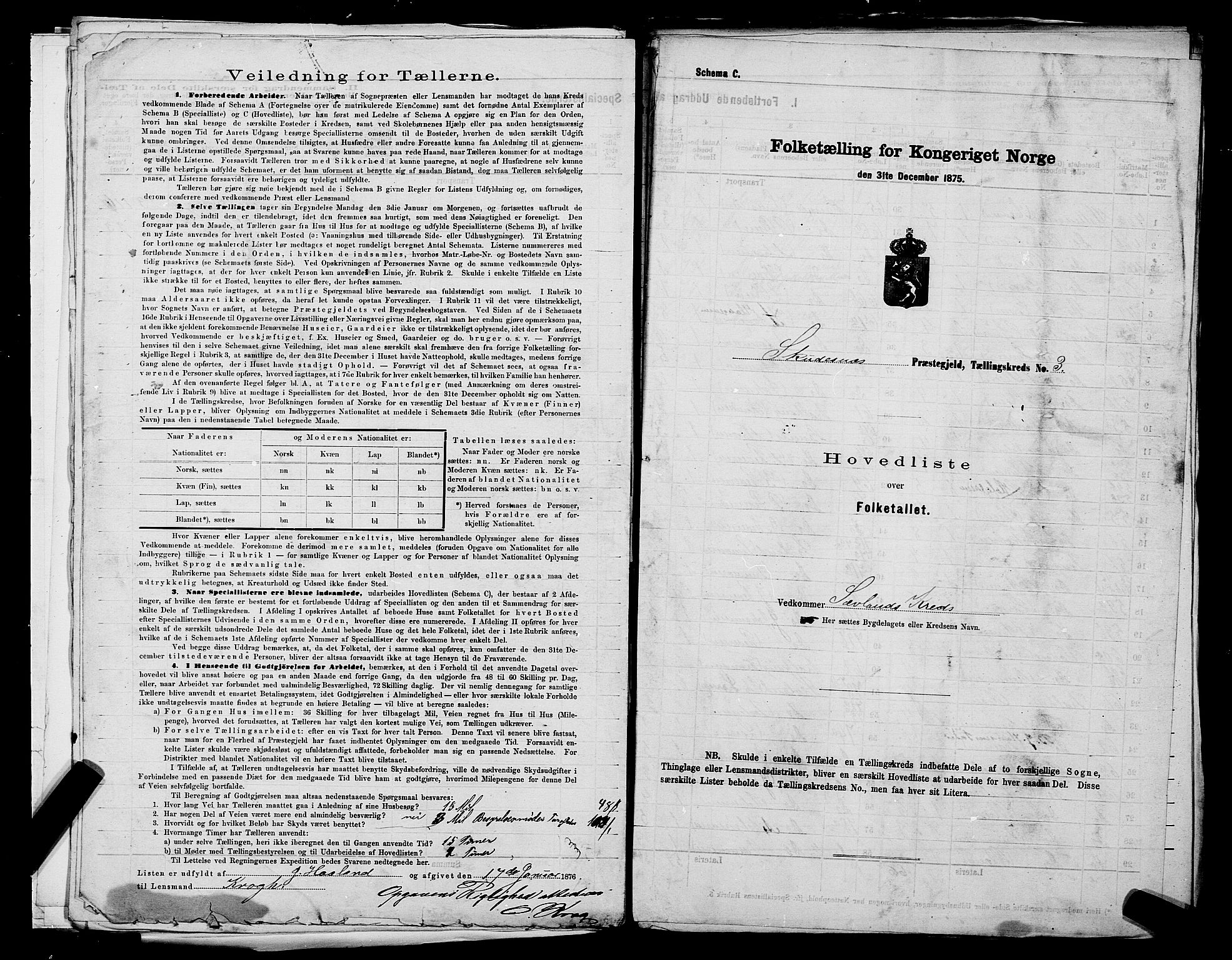 SAST, 1875 census for 1150L Skudenes/Falnes, Åkra og Ferkingstad, 1875, p. 10