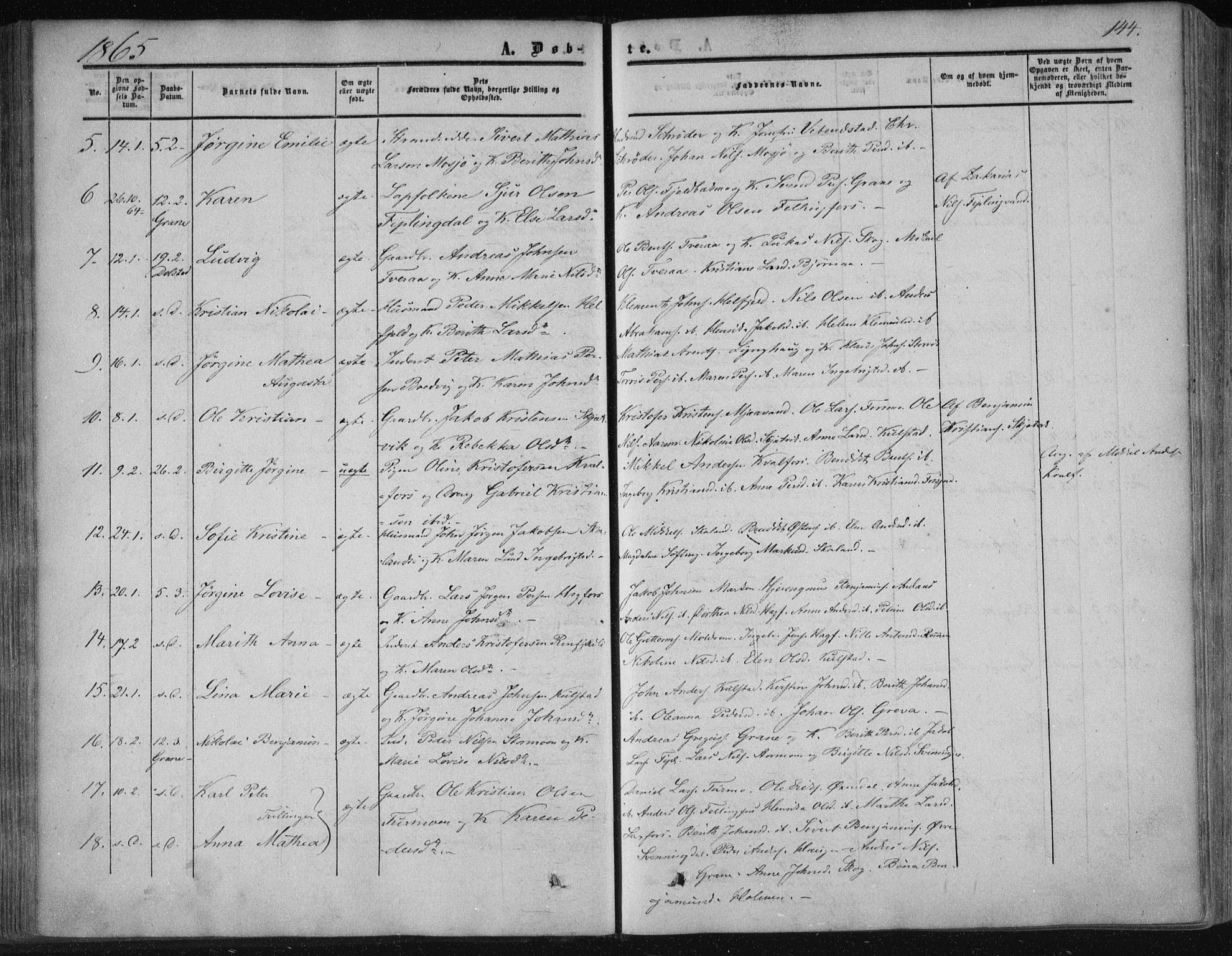 Ministerialprotokoller, klokkerbøker og fødselsregistre - Nordland, SAT/A-1459/820/L0293: Parish register (official) no. 820A14, 1855-1865, p. 144