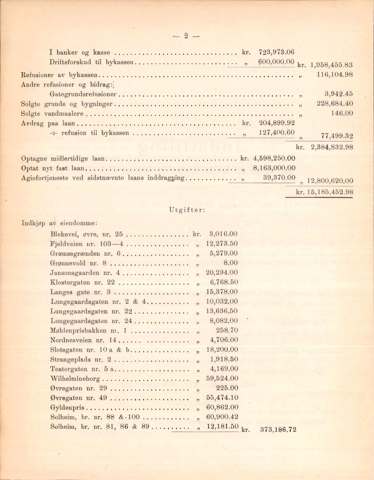 Bergen kommune. Formannskapet, BBA/A-0003/Ad/L0087: Bergens Kommuneforhandlinger, hele 1912 og første halvår i 1913, bind II, 1912-1913