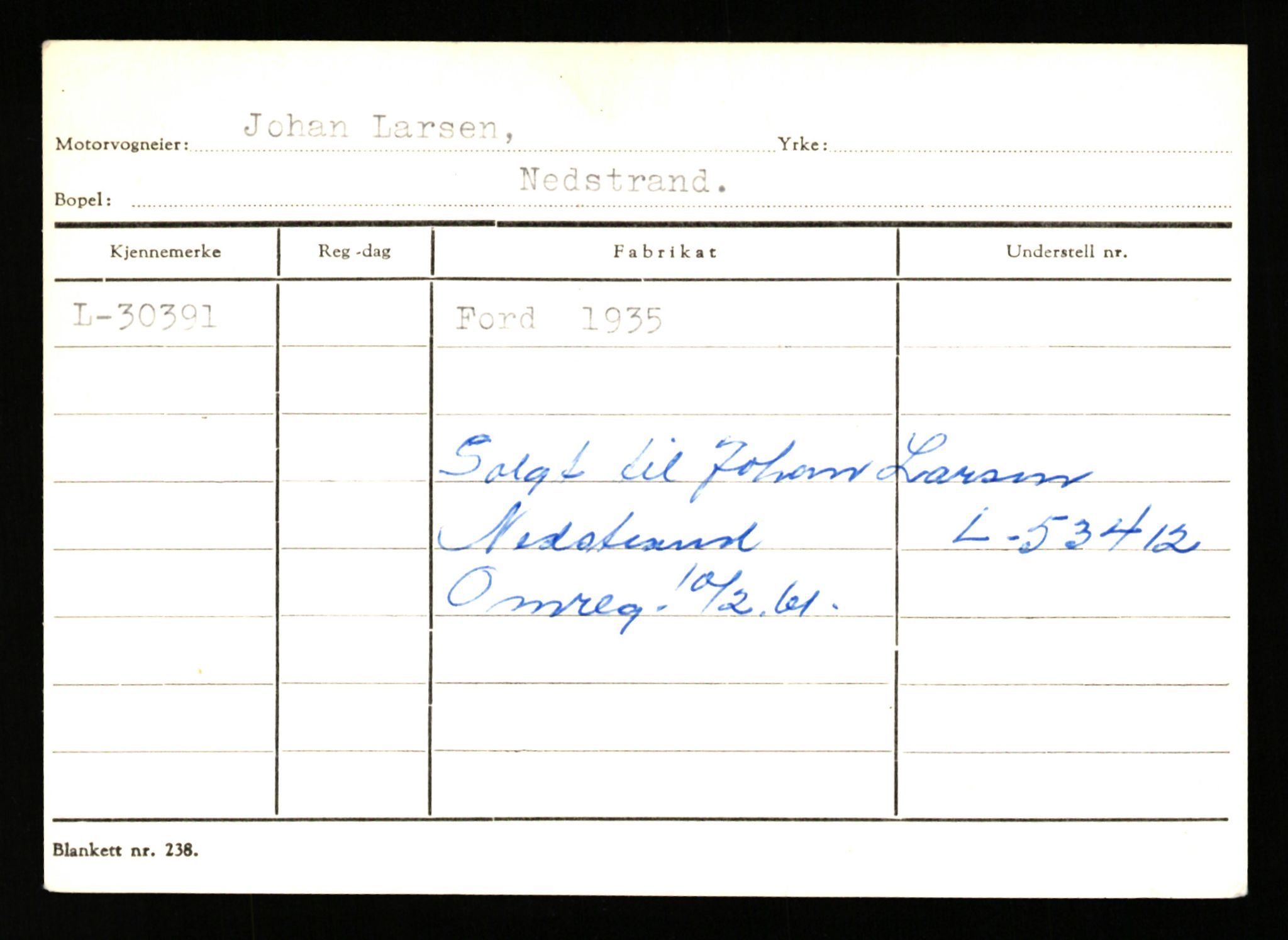 Stavanger trafikkstasjon, AV/SAST-A-101942/0/G/L0005: Registreringsnummer: 23000 - 34245, 1930-1971, p. 2285