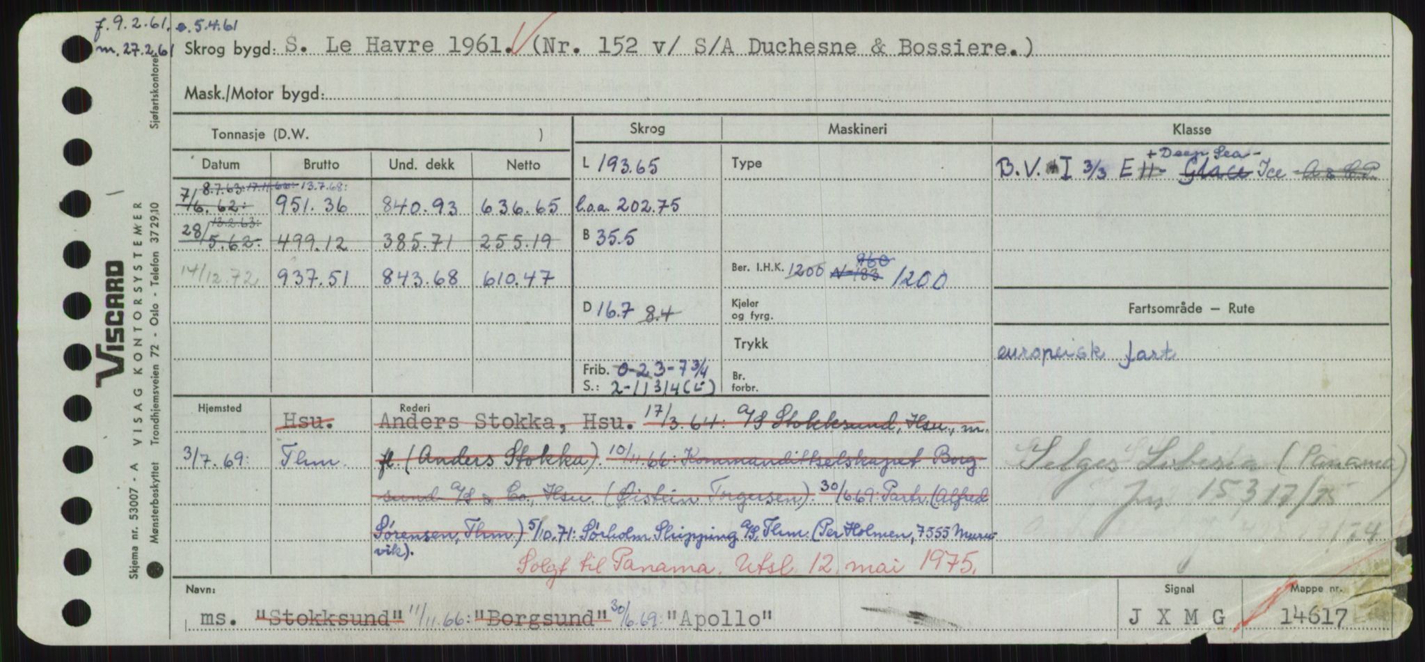 Sjøfartsdirektoratet med forløpere, Skipsmålingen, RA/S-1627/H/Hd/L0002: Fartøy, Apa-Axe, p. 7