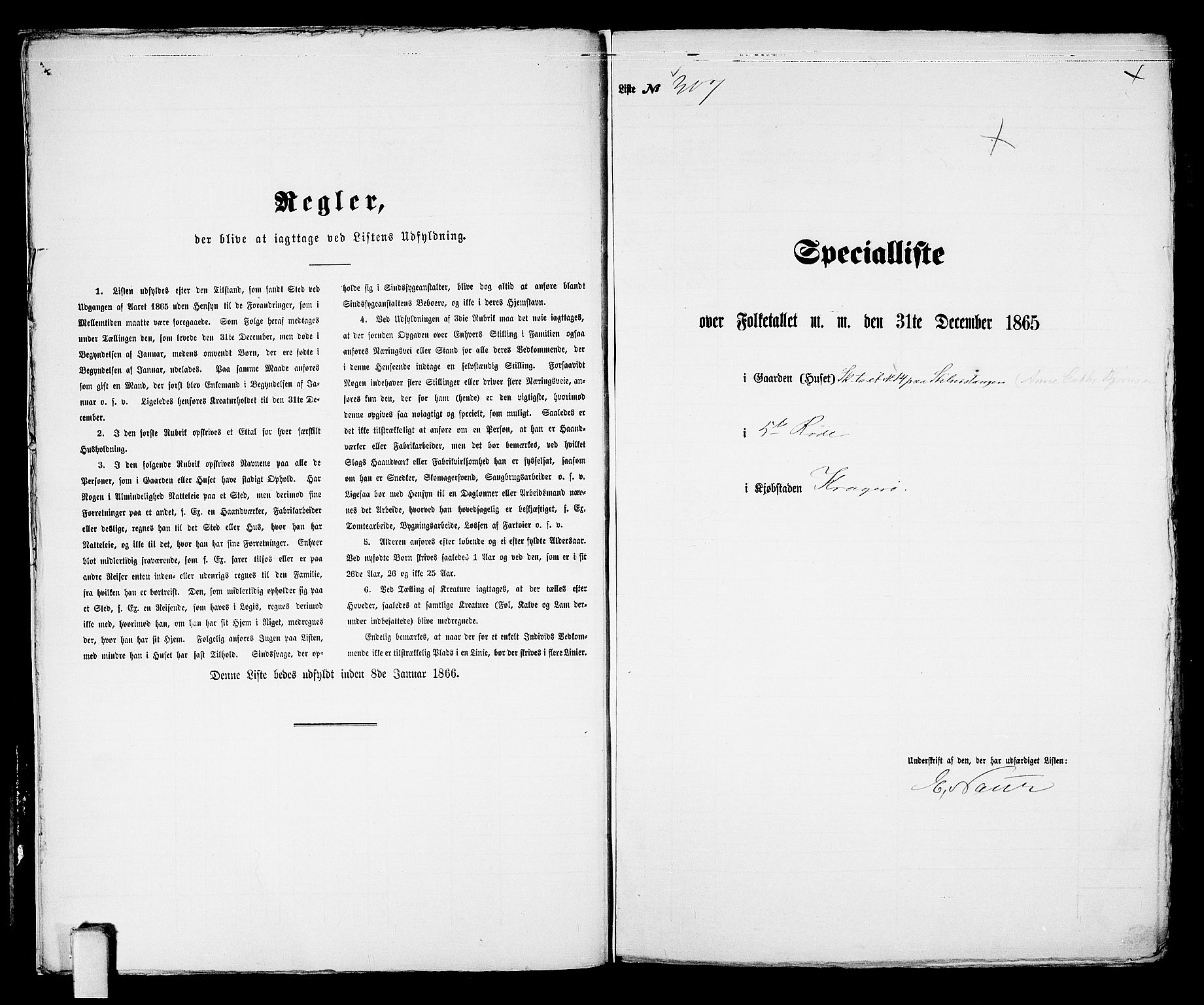 RA, 1865 census for Kragerø/Kragerø, 1865, p. 628