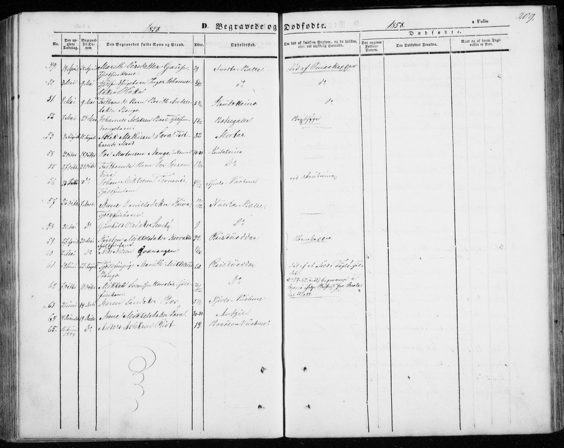 Kautokeino sokneprestembete, AV/SATØ-S-1340/H/Ha/L0002.kirke: Parish register (official) no. 2, 1843-1861, p. 209