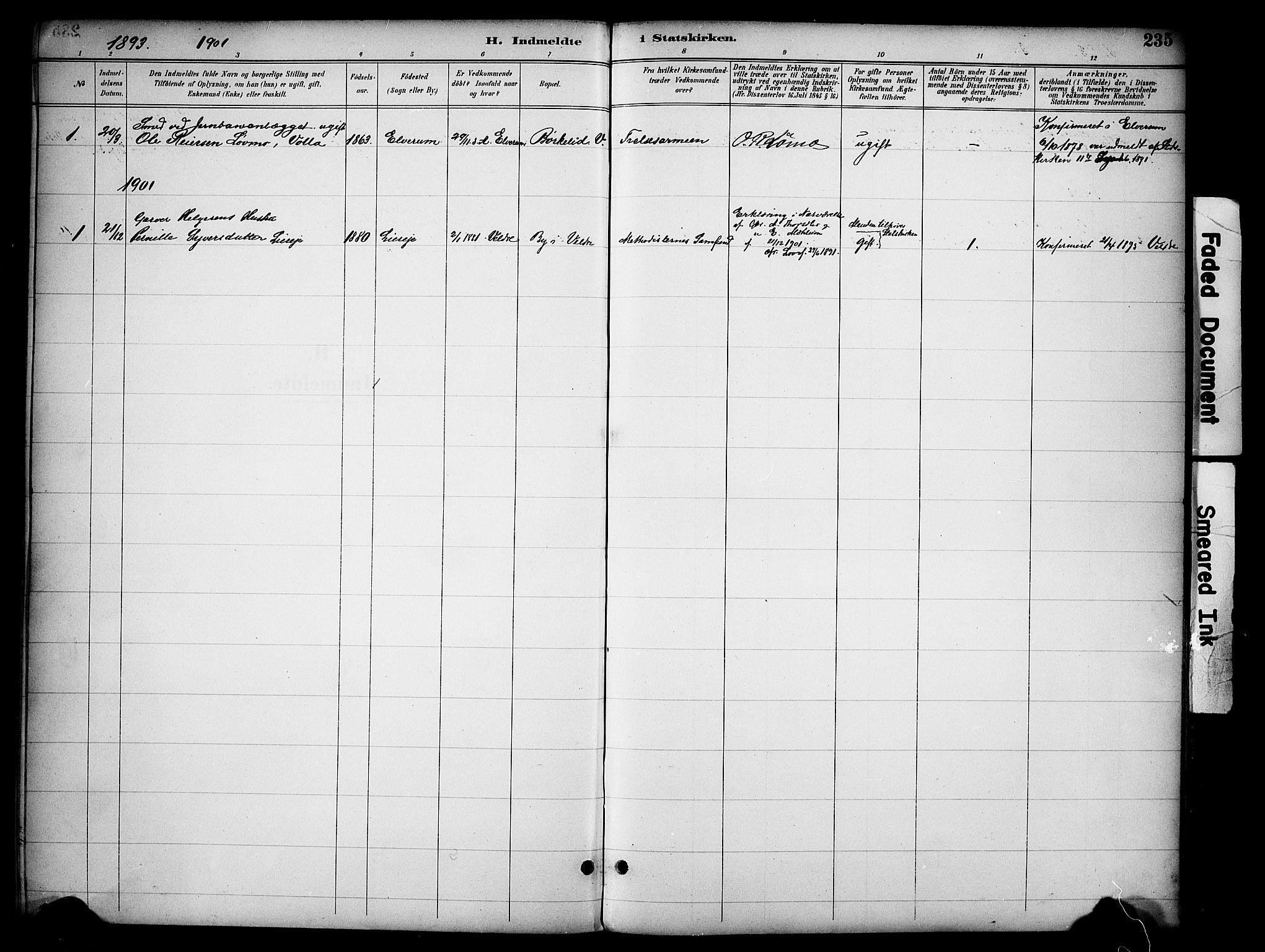 Ringsaker prestekontor, SAH/PREST-014/K/Ka/L0016: Parish register (official) no. 16, 1891-1904, p. 235