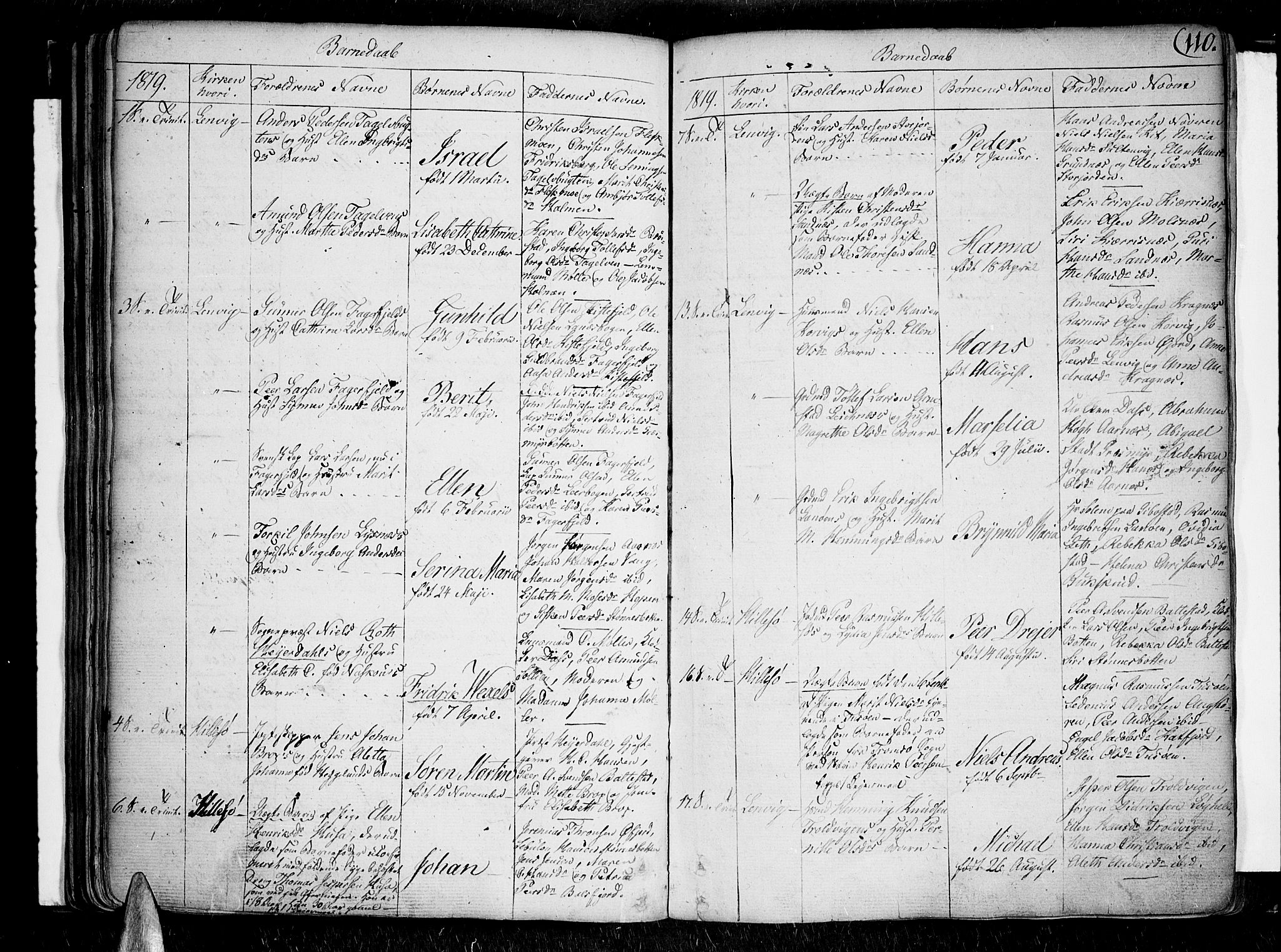 Lenvik sokneprestembete, SATØ/S-1310/H/Ha/Haa/L0002kirke: Parish register (official) no. 2, 1784-1820, p. 110