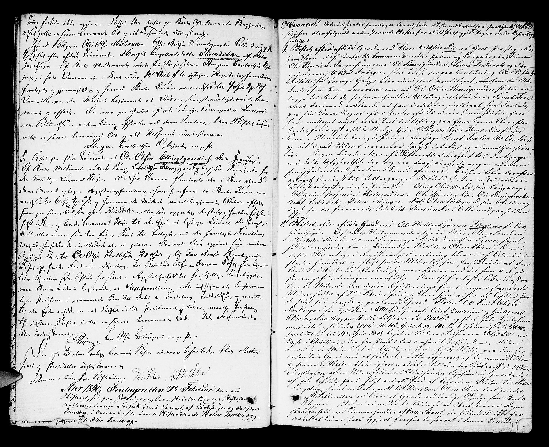 Hallingdal sorenskriveri, AV/SAKO-A-121/H/Hb/Hba/L0004: Skifteprotokoll, 1839-1844, p. 11b-12a