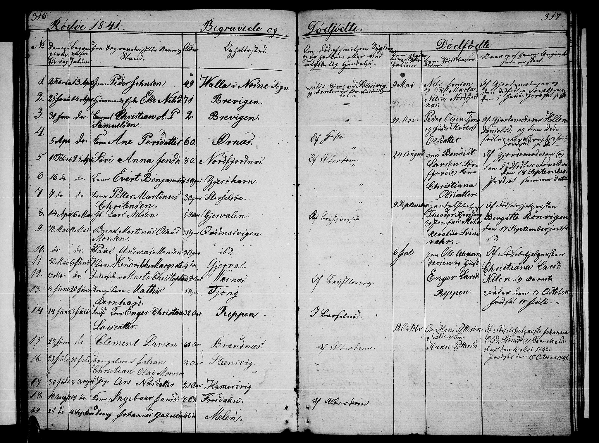 Ministerialprotokoller, klokkerbøker og fødselsregistre - Nordland, SAT/A-1459/841/L0618: Parish register (copy) no. 841C02, 1833-1855, p. 316-317