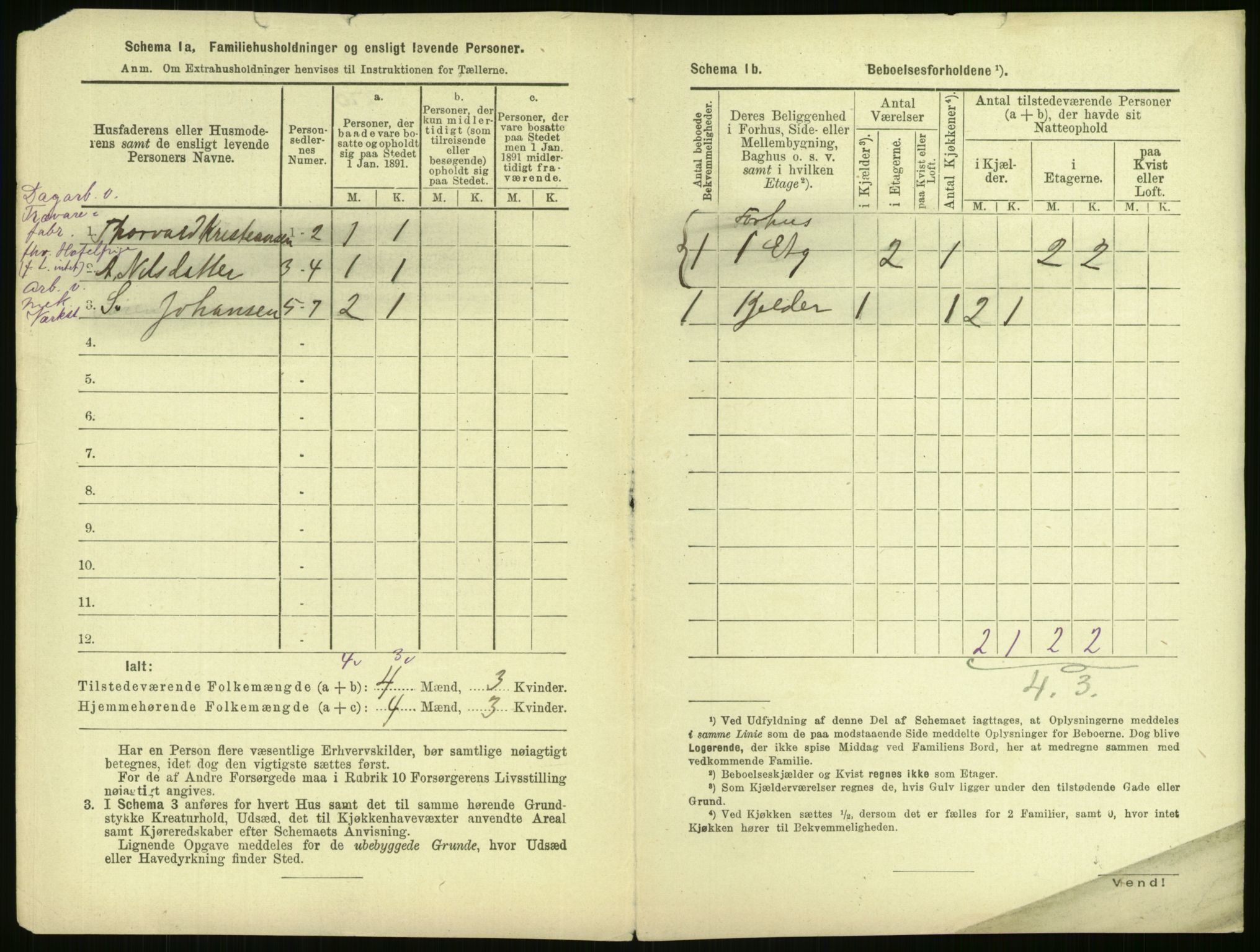 RA, 1891 census for 0301 Kristiania, 1891, p. 164024