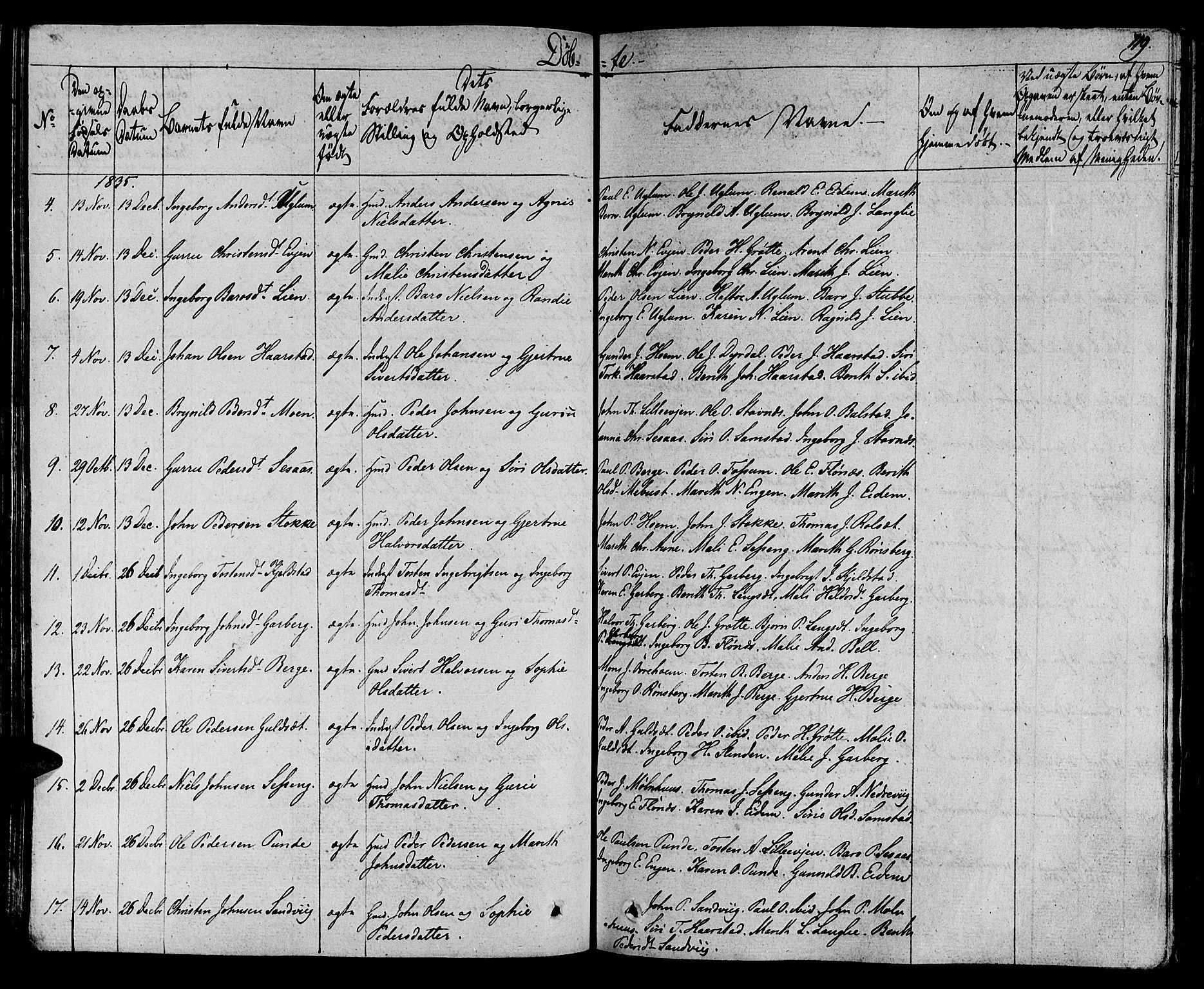 Ministerialprotokoller, klokkerbøker og fødselsregistre - Sør-Trøndelag, SAT/A-1456/695/L1143: Parish register (official) no. 695A05 /1, 1824-1842, p. 119