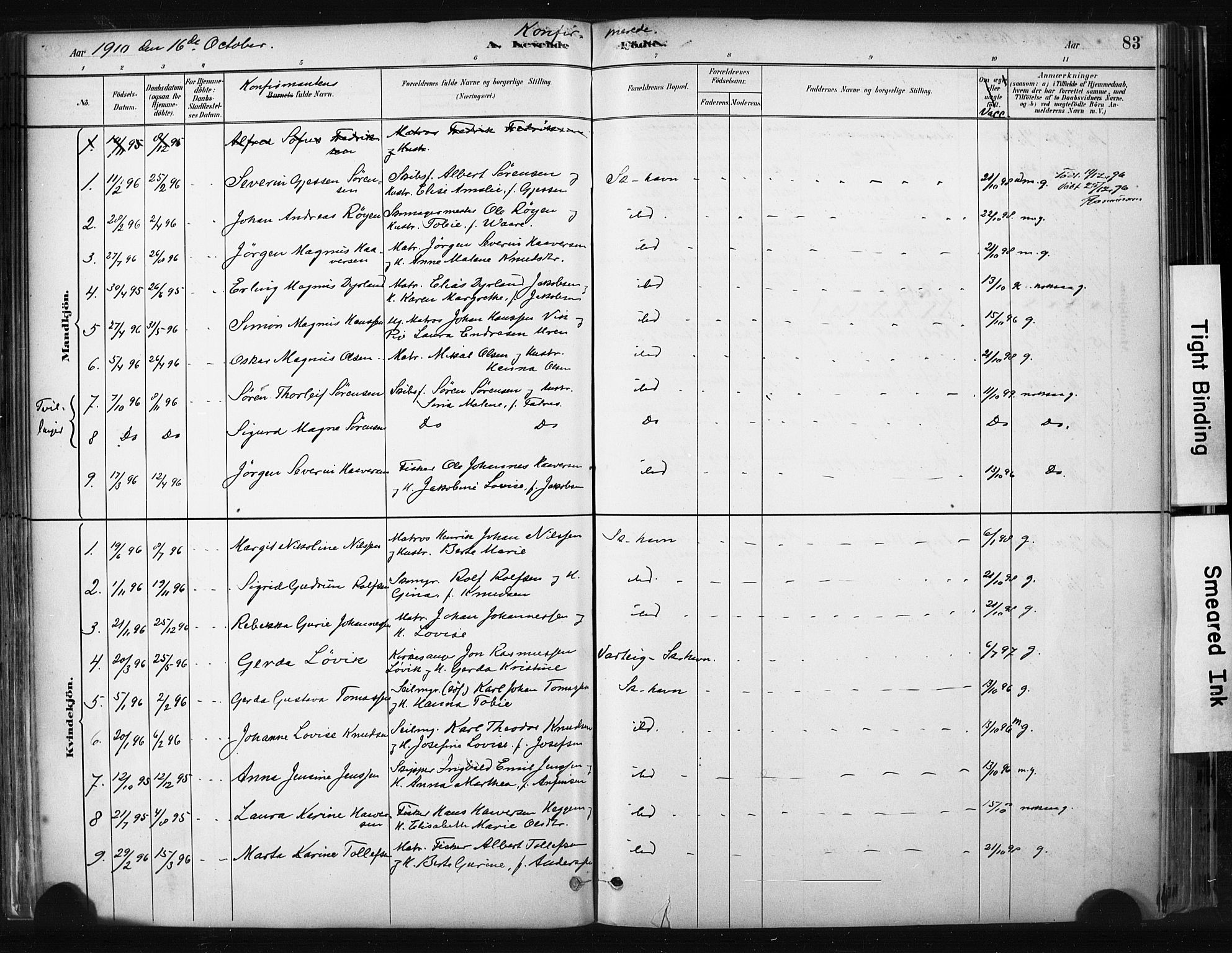Skudenes sokneprestkontor, SAST/A -101849/H/Ha/Haa/L0008: Parish register (official) no. A 5, 1882-1912, p. 83