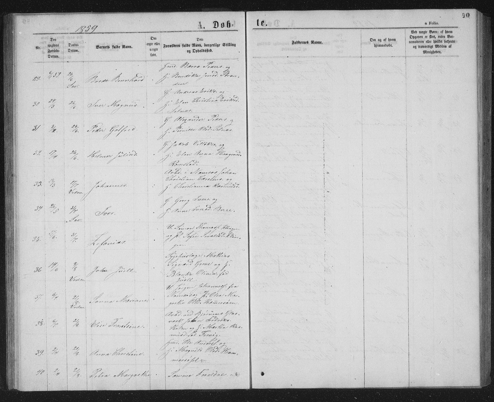 Ministerialprotokoller, klokkerbøker og fødselsregistre - Nord-Trøndelag, AV/SAT-A-1458/768/L0566: Parish register (official) no. 768A01, 1836-1865, p. 90