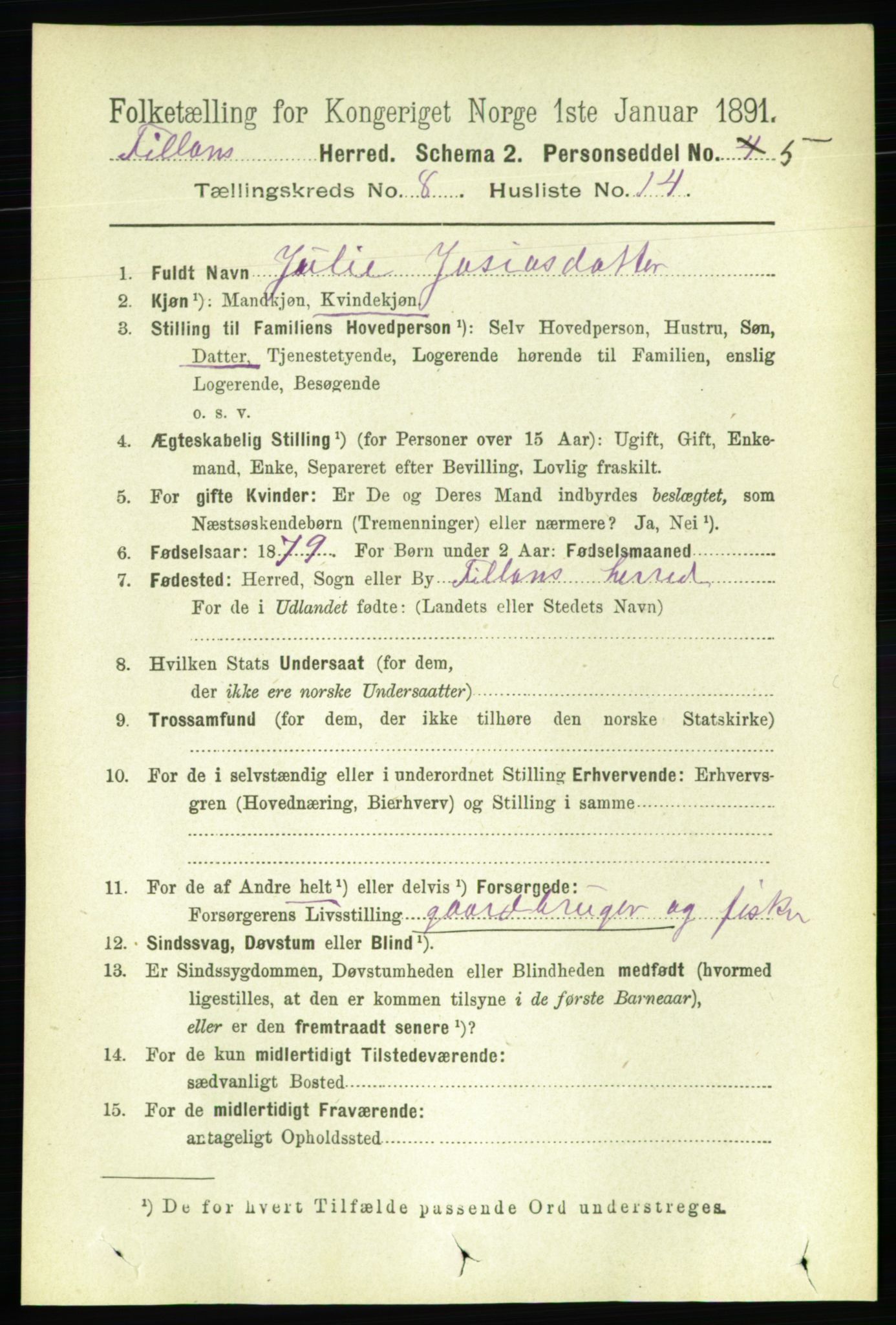 RA, 1891 census for 1616 Fillan, 1891, p. 1959