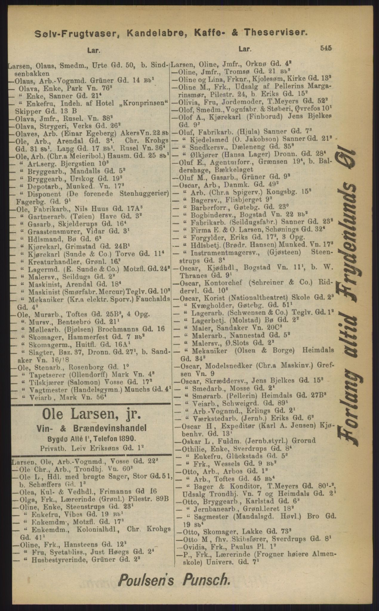 Kristiania/Oslo adressebok, PUBL/-, 1903, p. 545